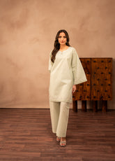 Ayaane By Amani Pret Printed Lawn 2 Piece Stitched Shirt Trouser AP26AP D-AY-1097 MAHAYEE Pista Green - Front View