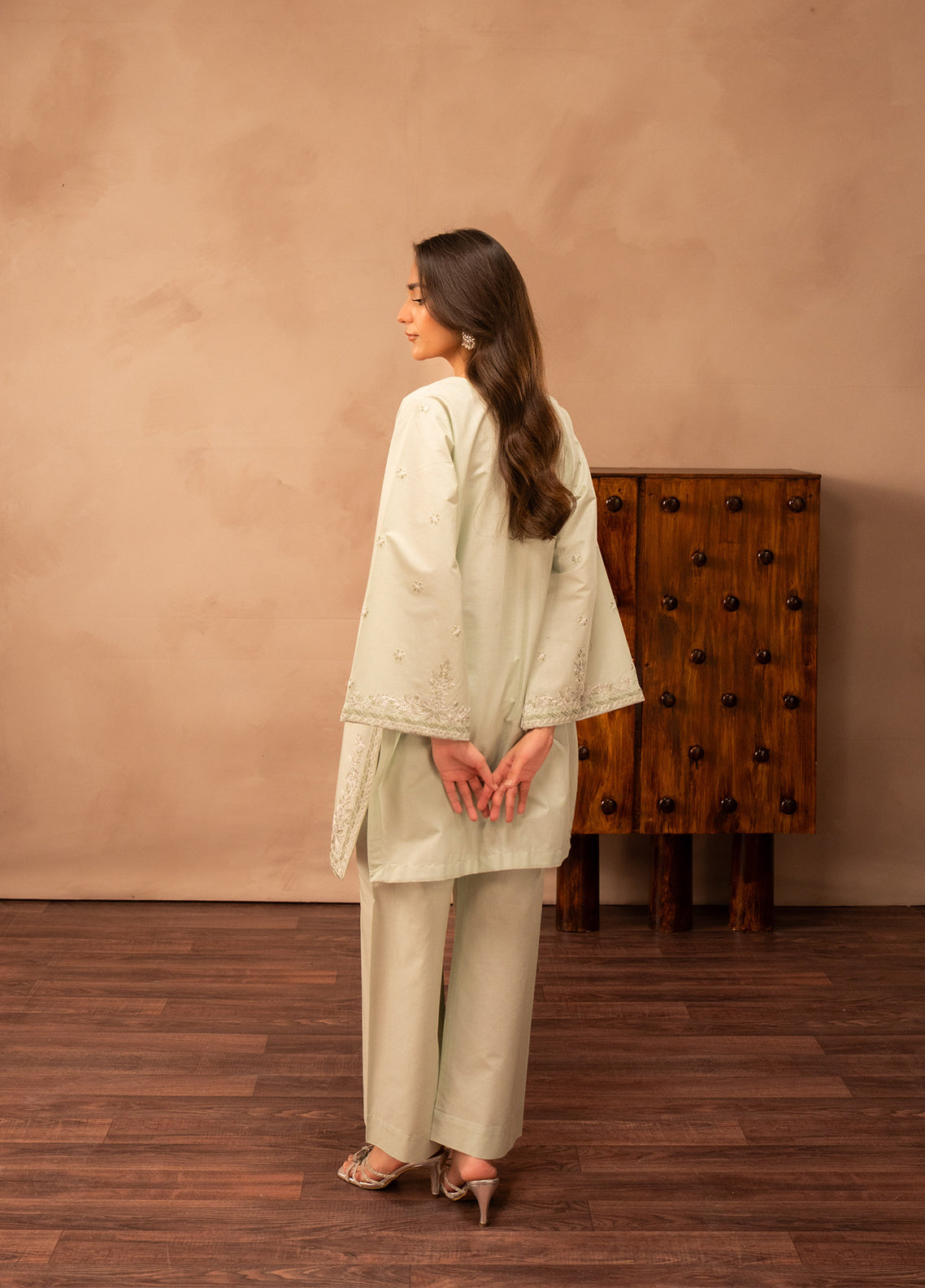 Ayaane By Amani Pret Printed Lawn 2 Piece Stitched Shirt Trouser AP26AP D-AY-1097 MAHAYEE Pista Green - Back View Ayaane By Amani Pret Printed Lawn 2 Piece Stitched Shirt Trouser AP26AP D-AY-1097 MAHAYEE Pista Green - Back View