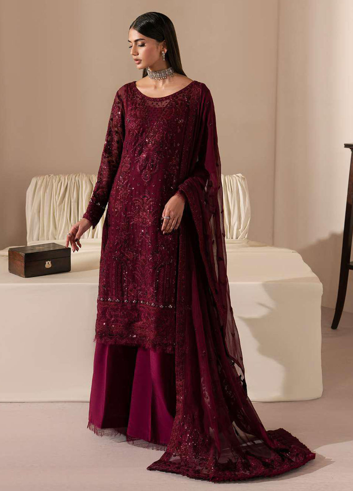 Ayla By Gulaal Embroidered Chiffon 3 Piece Unstitched Suit GL26ALC D-39 ETTA Ayla By Gulaal Embroidered Chiffon 3 Piece Unstitched Suit GL26ALC D-39 ETTA