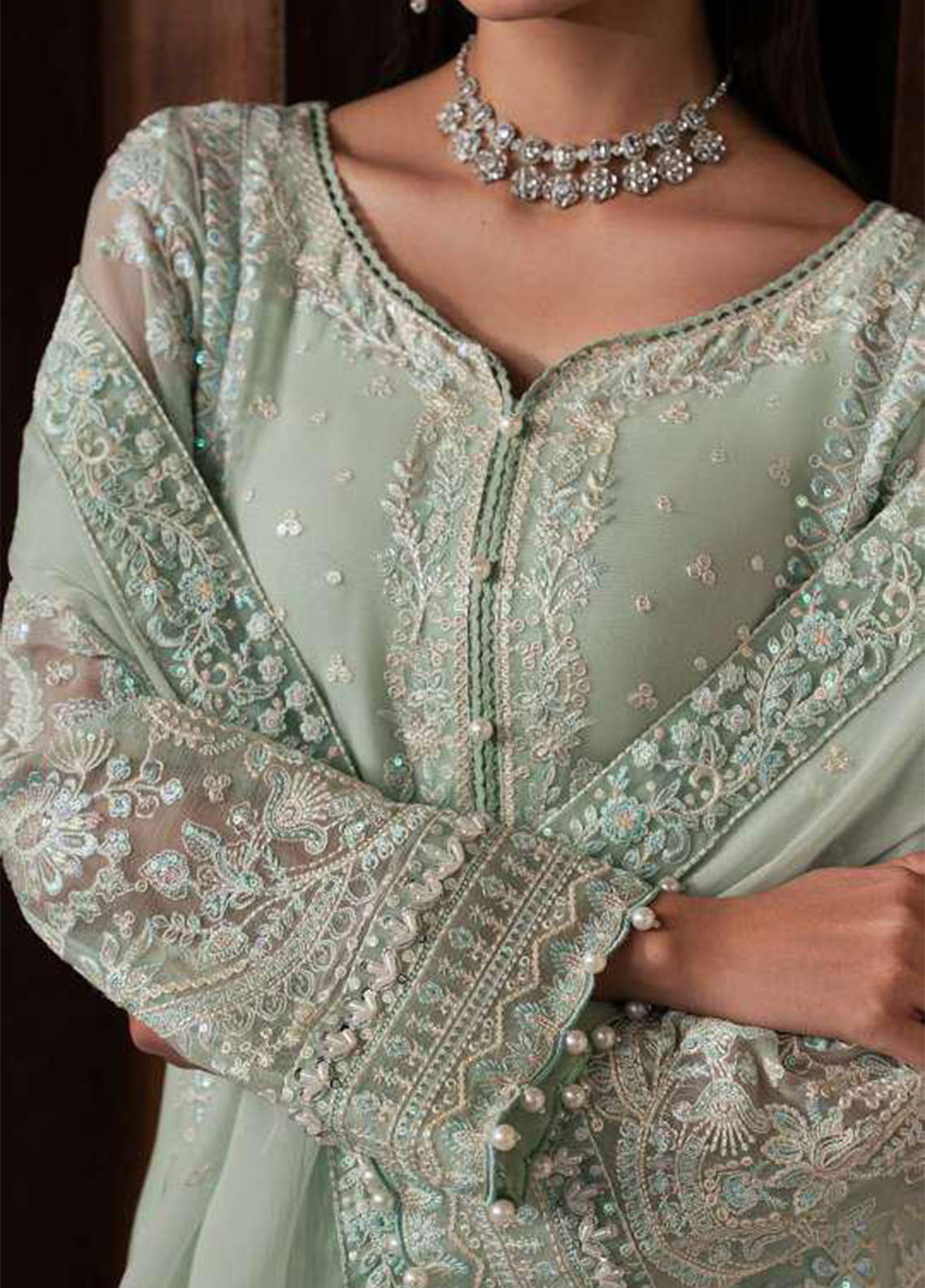 Ayla By Gulaal Embroidered Chiffon 3 Piece Unstitched Suit GL26ALC D-42 LISSE Ayla By Gulaal Embroidered Chiffon 3 Piece Unstitched Suit GL26ALC D-42 LISSE