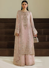 Aymal By Alizeh Fashion Handcrafted Bamber Chiffon 3 Piece Unstitched Suit AF26AHBC D-AF-BHM-4076 REEF