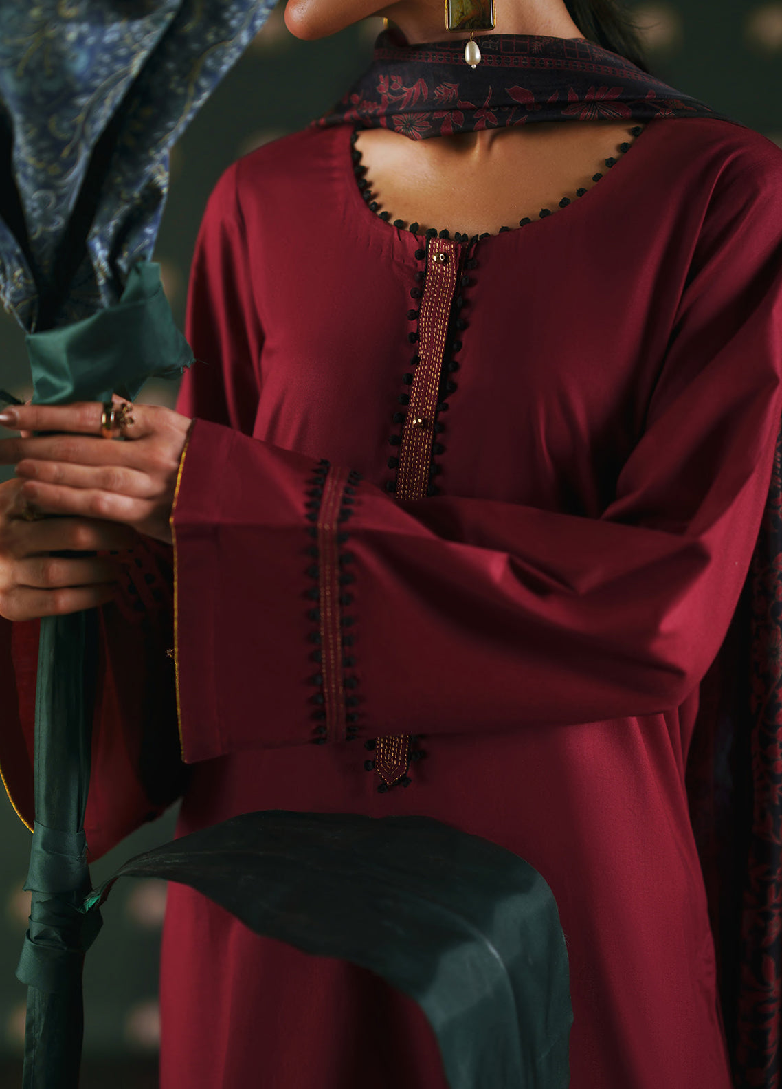 Azzurra By Casual Lite Solid Cotton Lawn 3 Piece Stitched Suit CL26ASVC D-01 ROSSO VELATO Azzurra By Casual Lite Solid Cotton Lawn 3 Piece Stitched Suit CL26ASVC D-01 ROSSO VELATO