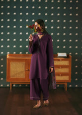 Azzurra By Casual Lite Solid Cotton Lawn 3 Piece Stitched Suit CL26ASVC D-07 OBSCURA
