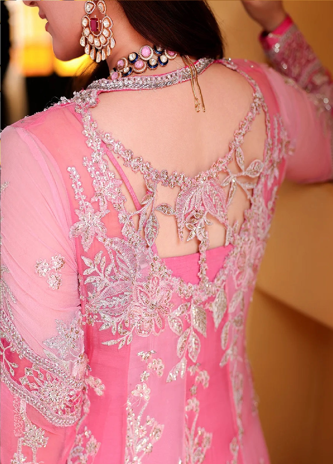 Bachelorette Chronicles By Mushq Embroidered Chiffon 3 Piece Unstitched Suit MQ26BCC D-07 PINK PROMISE Bachelorette Chronicles By Mushq Embroidered Chiffon 3 Piece Unstitched Suit MQ26BCC D-07 PINK PROMISE