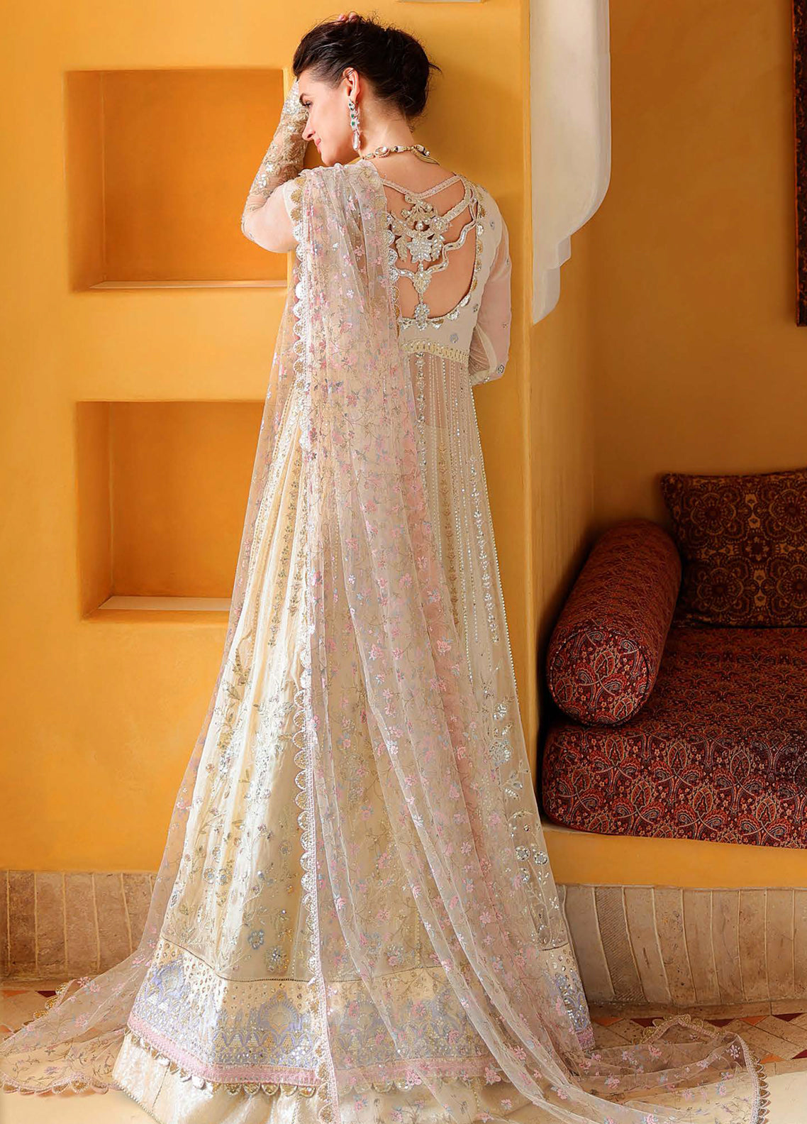 Bachelorette Chronicles By Mushq Embroidered Chiffon 3 Piece Unstitched Suit MQ26BCC D-09 BLUSH HOUR Bachelorette Chronicles By Mushq Embroidered Chiffon 3 Piece Unstitched Suit MQ26BCC D-09 BLUSH HOUR