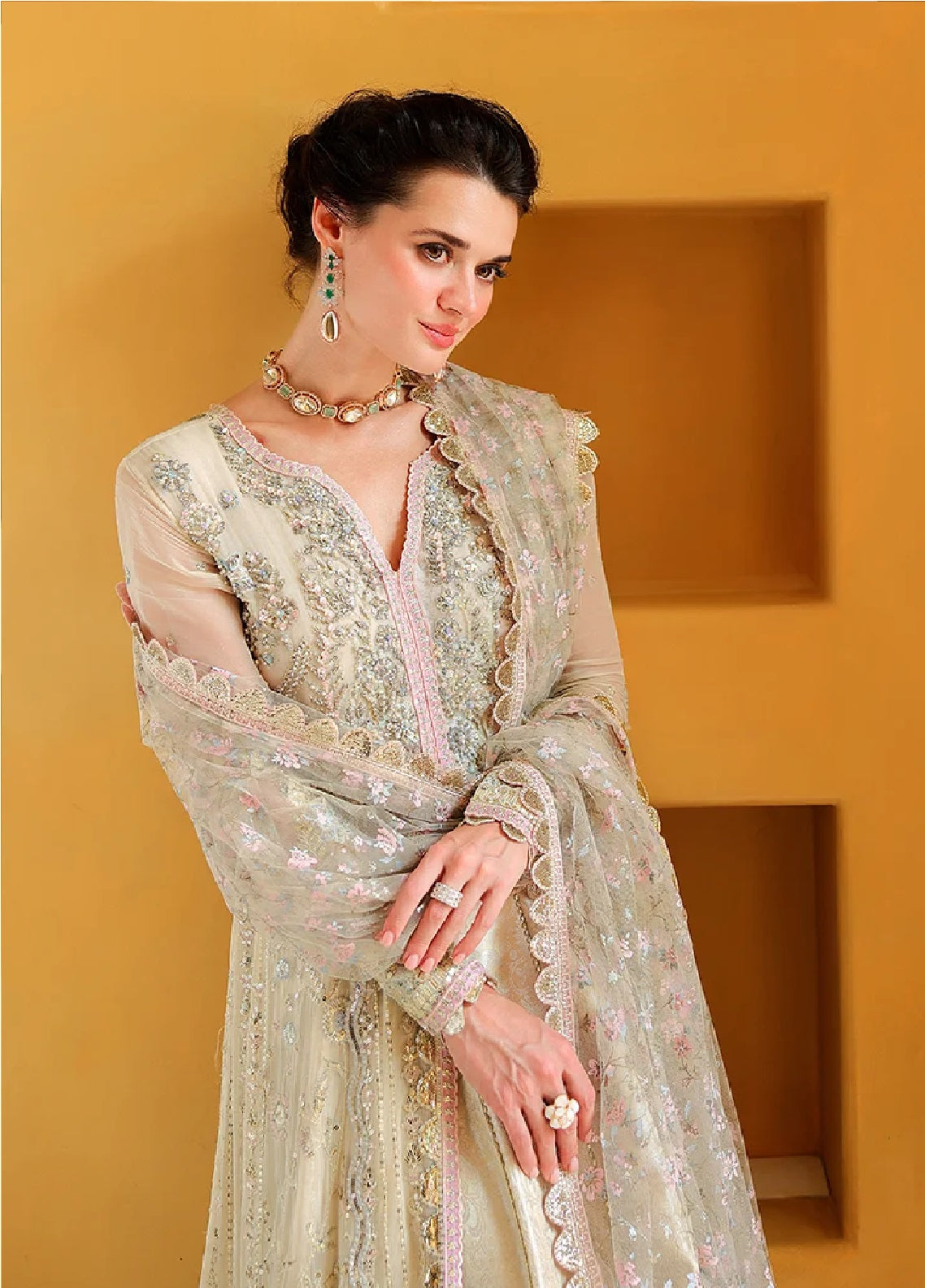 Bachelorette Chronicles By Mushq Embroidered Chiffon 3 Piece Unstitched Suit MQ26BCC D-09 BLUSH HOUR Bachelorette Chronicles By Mushq Embroidered Chiffon 3 Piece Unstitched Suit MQ26BCC D-09 BLUSH HOUR
