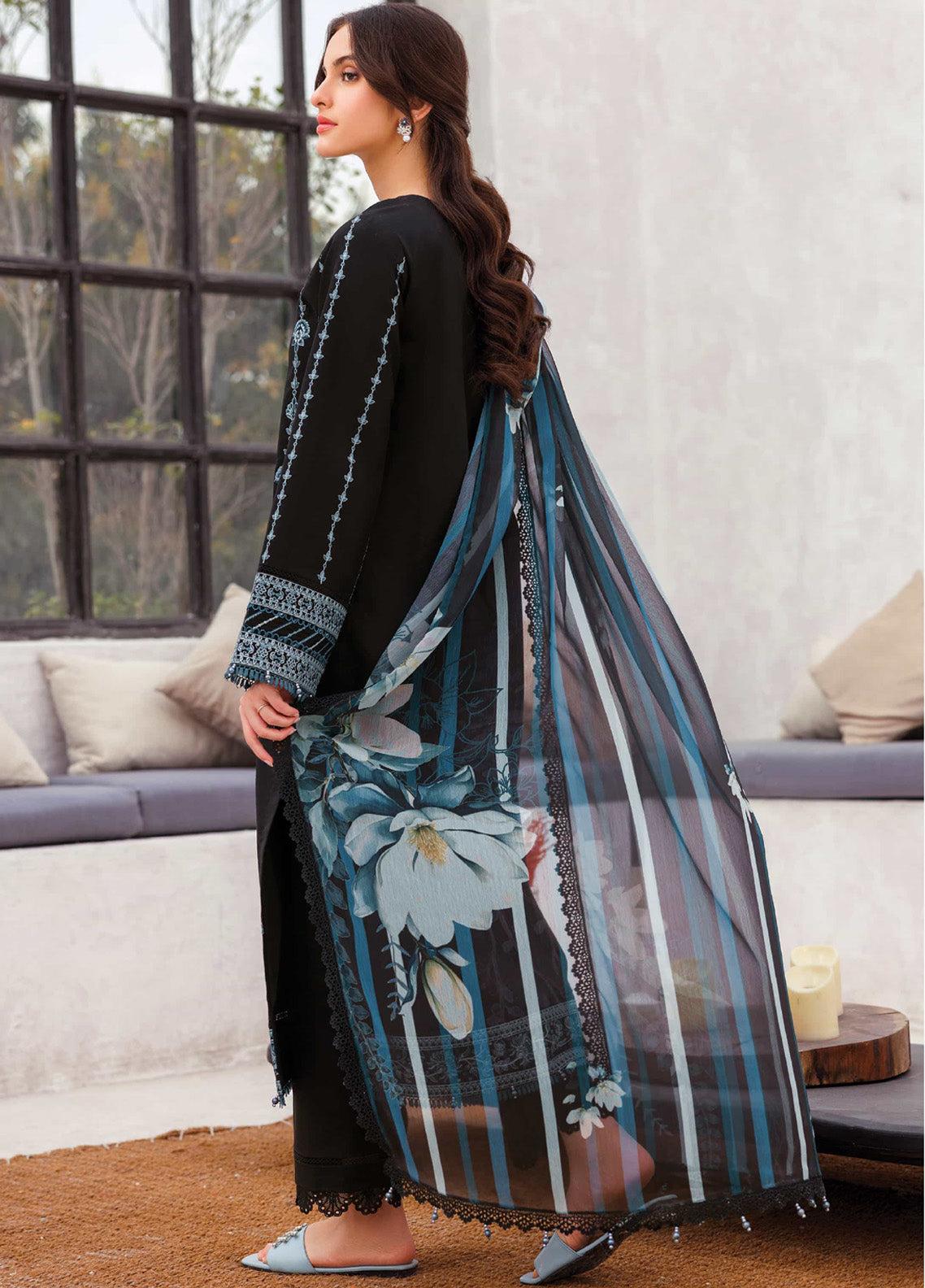 Bahar by Farasha Embroidered Lawn Suits Unstitched 3 Piece - FSH25B 03 OPAL MIRAGE Bahar by Farasha Embroidered Lawn Suits Unstitched 3 Piece - FSH25B 03 OPAL MIRAGE