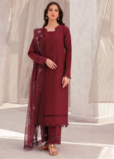 Bahar by Farasha Embroidered Lawn Suits Unstitched 3 Piece - FSH25B 07 REGAL ORCHID