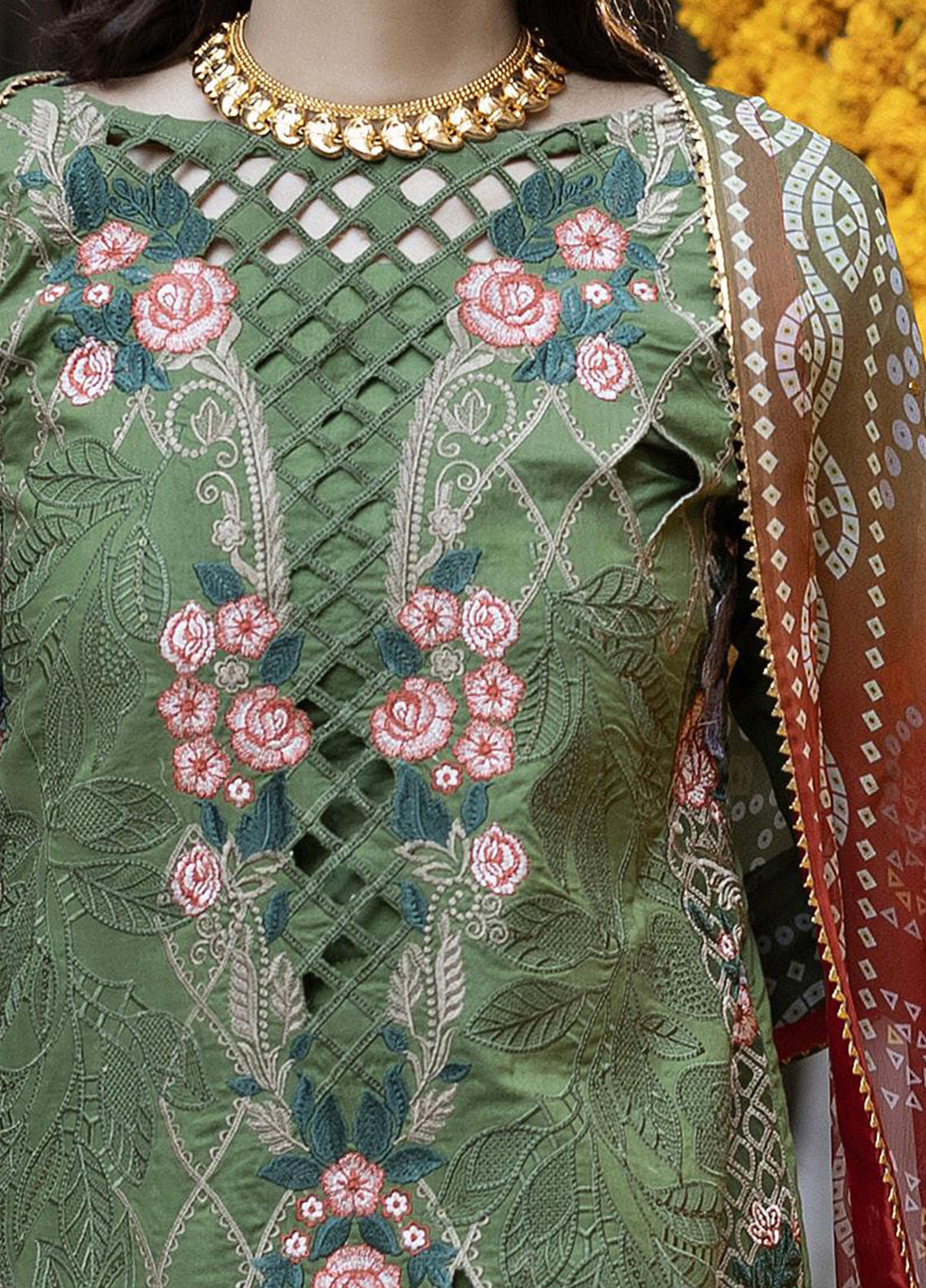 Bandhani By Al Zohaib Chikankari Lawn Suits Unstitched 3 Piece - AZ26BCL BTJ-26-01 Bandhani By Al Zohaib Chikankari Lawn Suits Unstitched 3 Piece - AZ26BCL BTJ-26-01