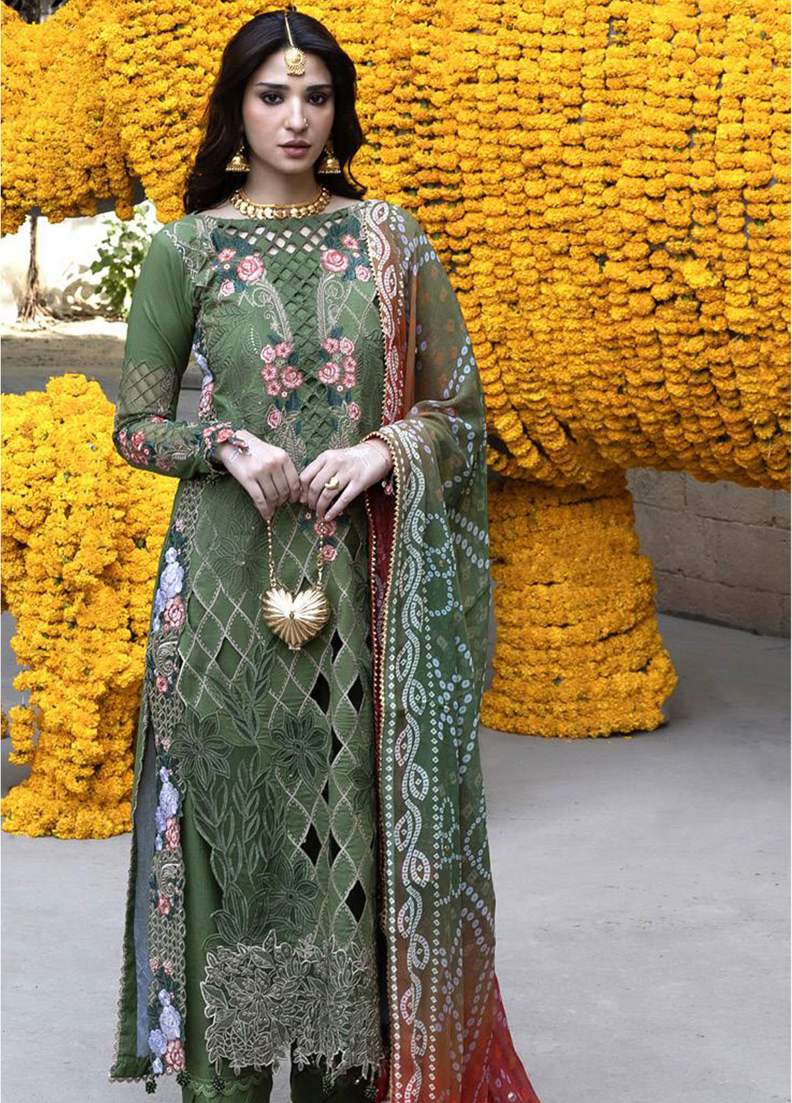Bandhani By Al Zohaib Chikankari Lawn Suits Unstitched 3 Piece - AZ26BCL BTJ-26-01 Bandhani By Al Zohaib Chikankari Lawn Suits Unstitched 3 Piece - AZ26BCL BTJ-26-01