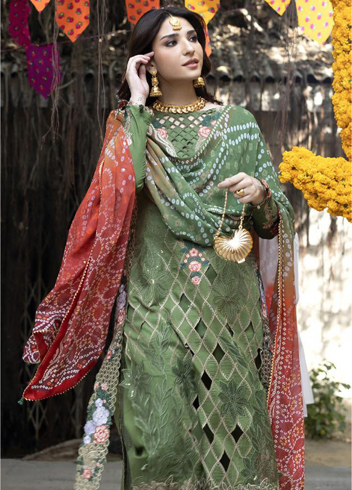 Bandhani By Al Zohaib Chikankari Lawn Suits Unstitched 3 Piece - AZ26BCL BTJ-26-01 Bandhani By Al Zohaib Chikankari Lawn Suits Unstitched 3 Piece - AZ26BCL BTJ-26-01