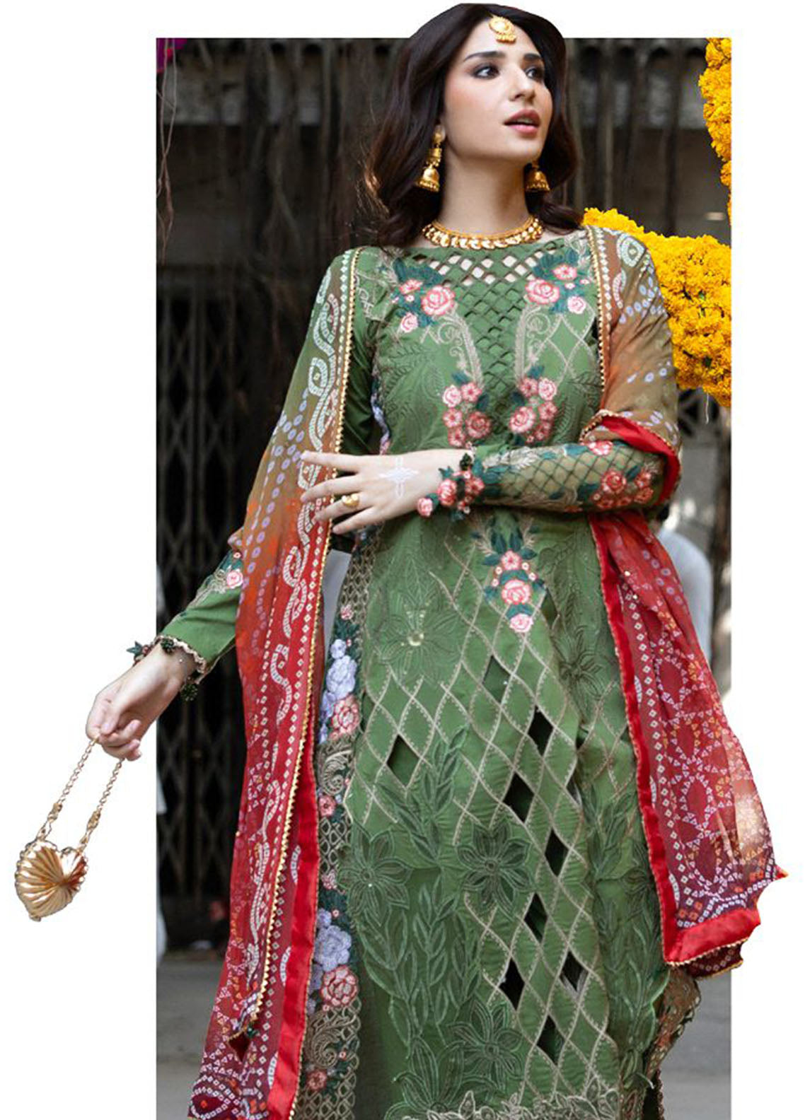 Bandhani By Al Zohaib Chikankari Lawn Suits Unstitched 3 Piece - AZ26BCL BTJ-26-01 Bandhani By Al Zohaib Chikankari Lawn Suits Unstitched 3 Piece - AZ26BCL BTJ-26-01