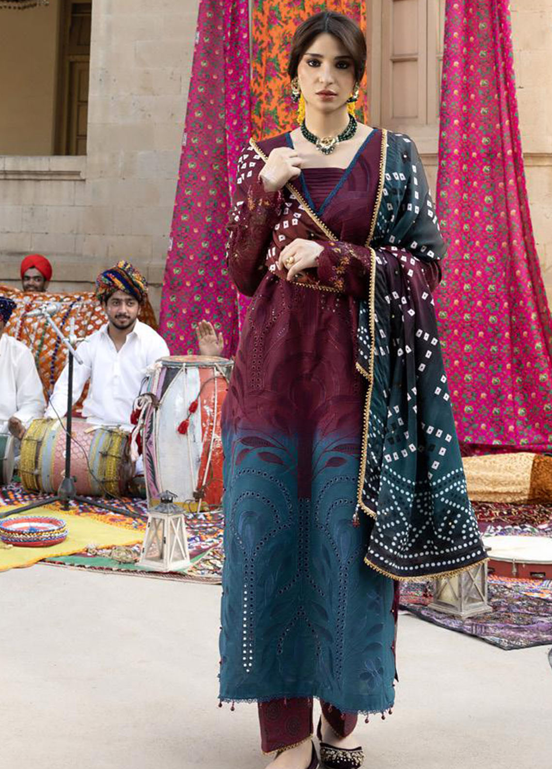 Bandhani By Al Zohaib Chikankari Lawn Suits Unstitched 3 Piece - AZ26BCL BTJ-26-03 Bandhani By Al Zohaib Chikankari Lawn Suits Unstitched 3 Piece - AZ26BCL BTJ-26-03