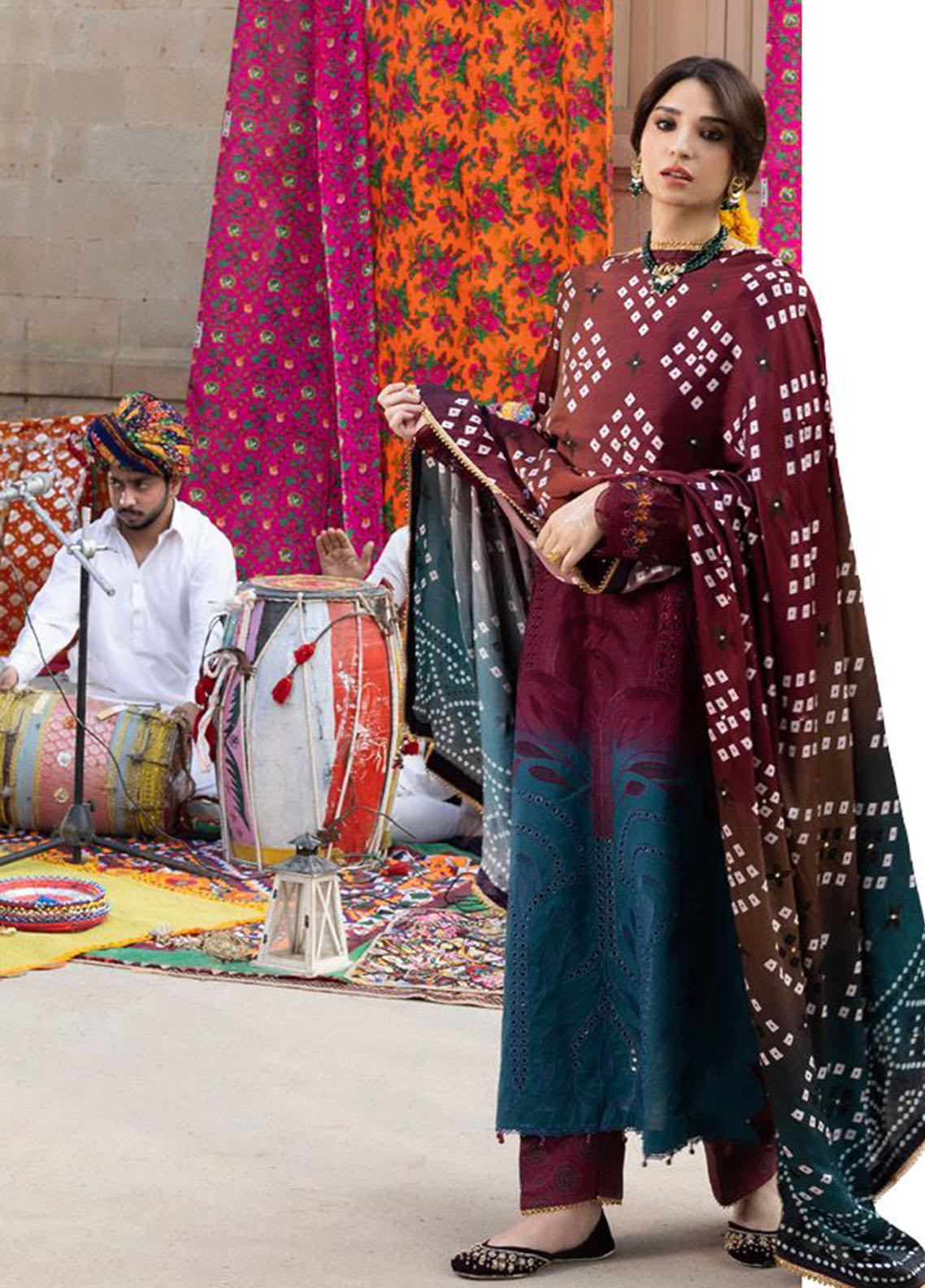 Bandhani By Al Zohaib Chikankari Lawn Suits Unstitched 3 Piece - AZ26BCL BTJ-26-03 Bandhani By Al Zohaib Chikankari Lawn Suits Unstitched 3 Piece - AZ26BCL BTJ-26-03