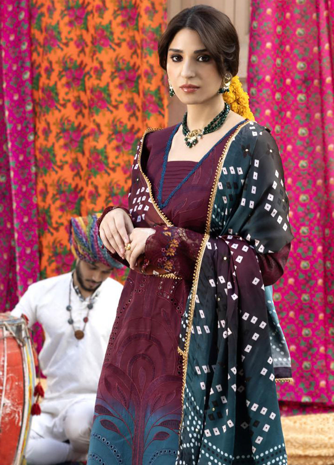 Bandhani By Al Zohaib Chikankari Lawn Suits Unstitched 3 Piece - AZ26BCL BTJ-26-03 Bandhani By Al Zohaib Chikankari Lawn Suits Unstitched 3 Piece - AZ26BCL BTJ-26-03