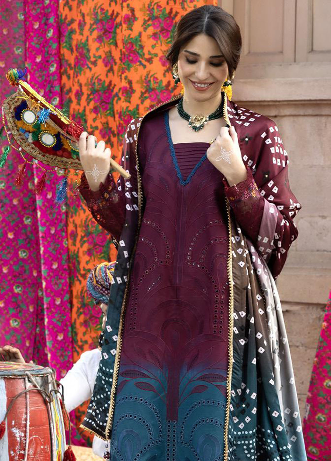 Bandhani By Al Zohaib Chikankari Lawn Suits Unstitched 3 Piece - AZ26BCL BTJ-26-03 Bandhani By Al Zohaib Chikankari Lawn Suits Unstitched 3 Piece - AZ26BCL BTJ-26-03