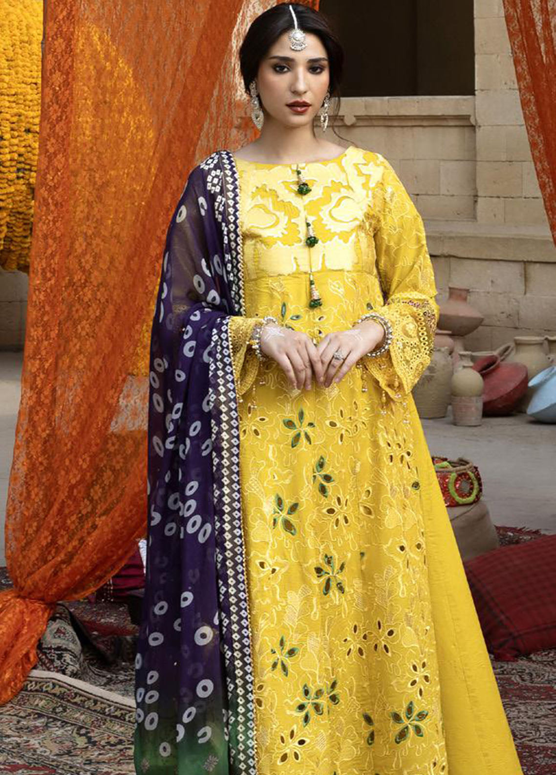 Bandhani By Al Zohaib Chikankari Lawn Suits Unstitched 3 Piece - AZ26BCL BTJ-26-04 Bandhani By Al Zohaib Chikankari Lawn Suits Unstitched 3 Piece - AZ26BCL BTJ-26-04