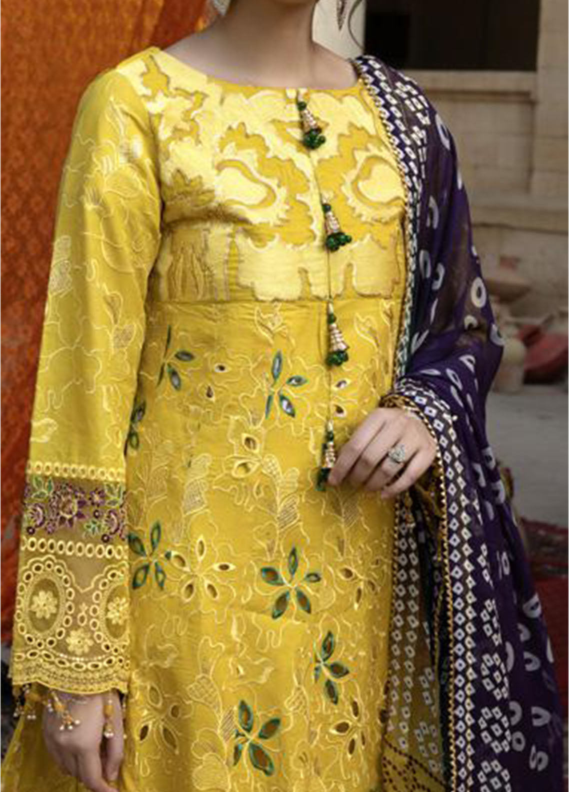 Bandhani By Al Zohaib Chikankari Lawn Suits Unstitched 3 Piece - AZ26BCL BTJ-26-04 Bandhani By Al Zohaib Chikankari Lawn Suits Unstitched 3 Piece - AZ26BCL BTJ-26-04