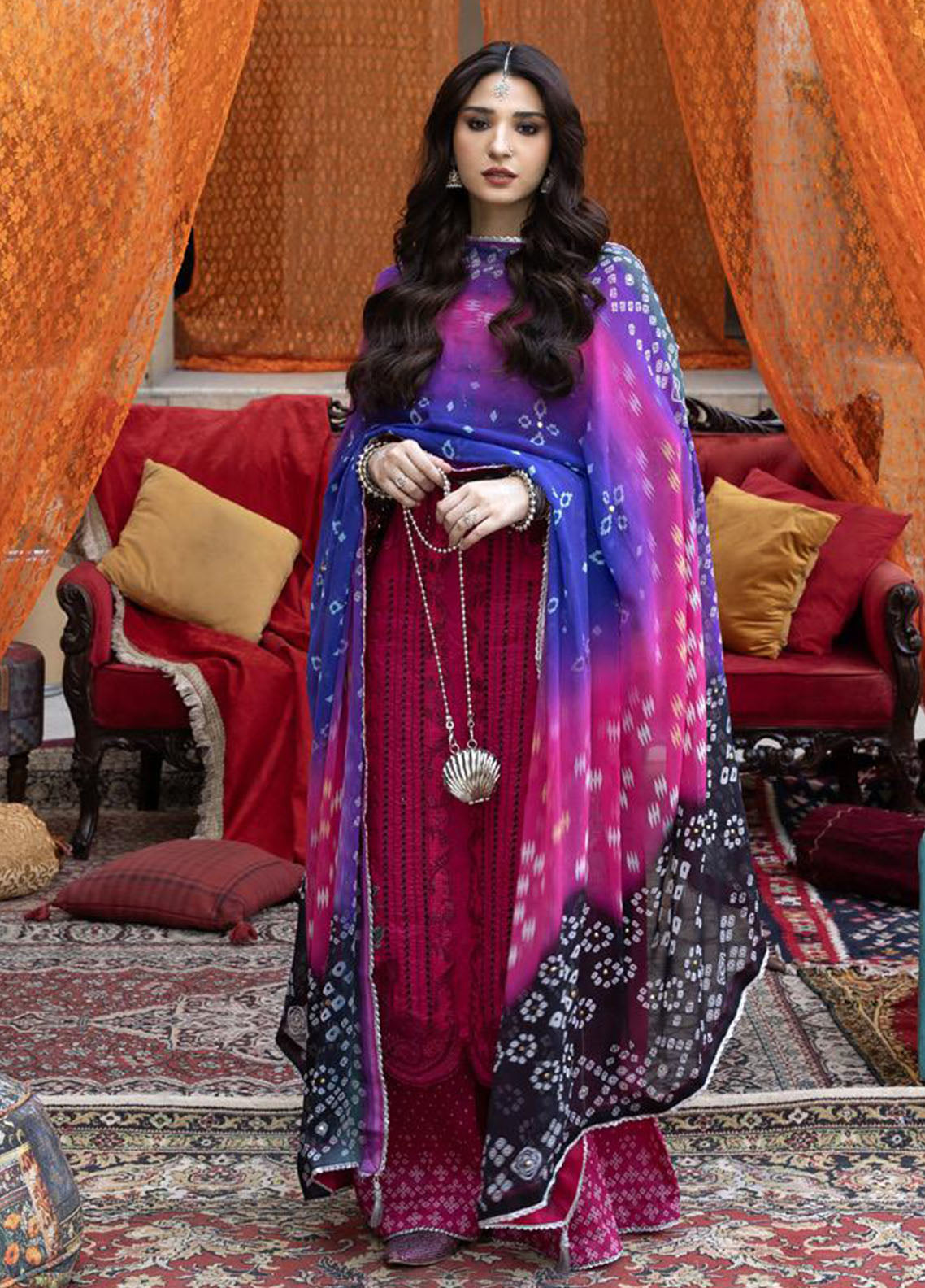 Bandhani By Al Zohaib Chikankari Lawn Suits Unstitched 3 Piece - AZ26BCL BTJ-26-05 Bandhani By Al Zohaib Chikankari Lawn Suits Unstitched 3 Piece - AZ26BCL BTJ-26-05