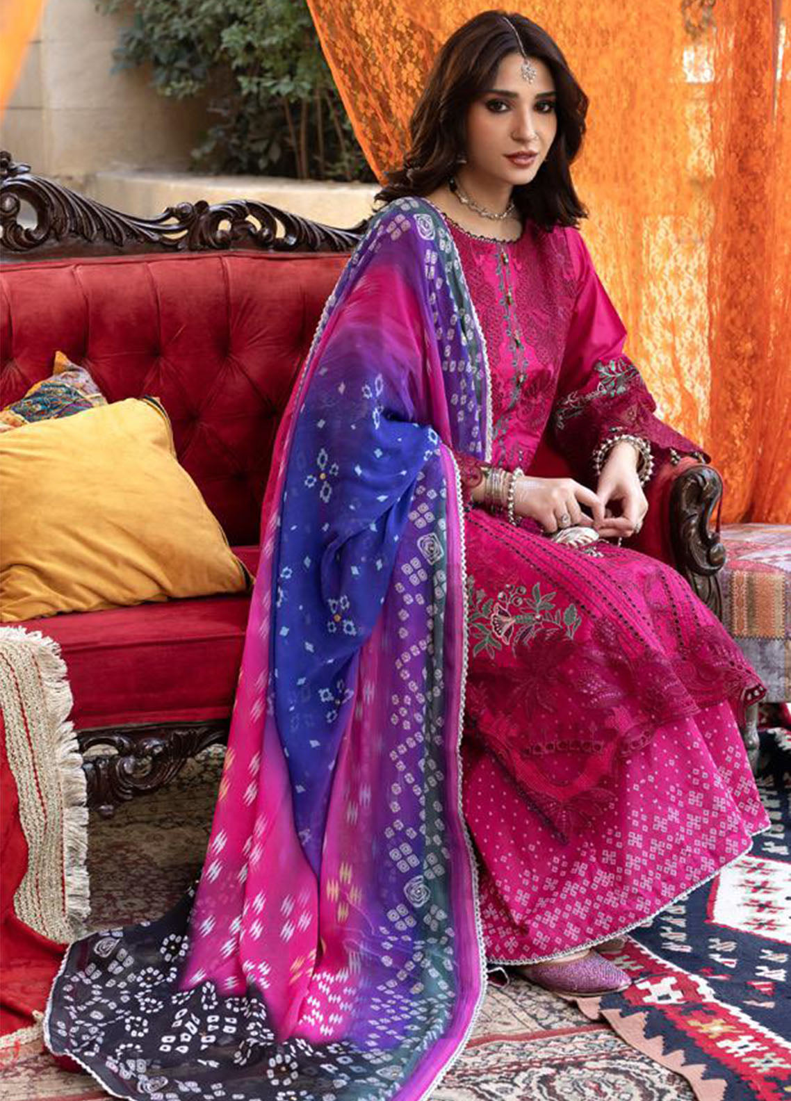 Bandhani By Al Zohaib Chikankari Lawn Suits Unstitched 3 Piece - AZ26BCL BTJ-26-05 Bandhani By Al Zohaib Chikankari Lawn Suits Unstitched 3 Piece - AZ26BCL BTJ-26-05