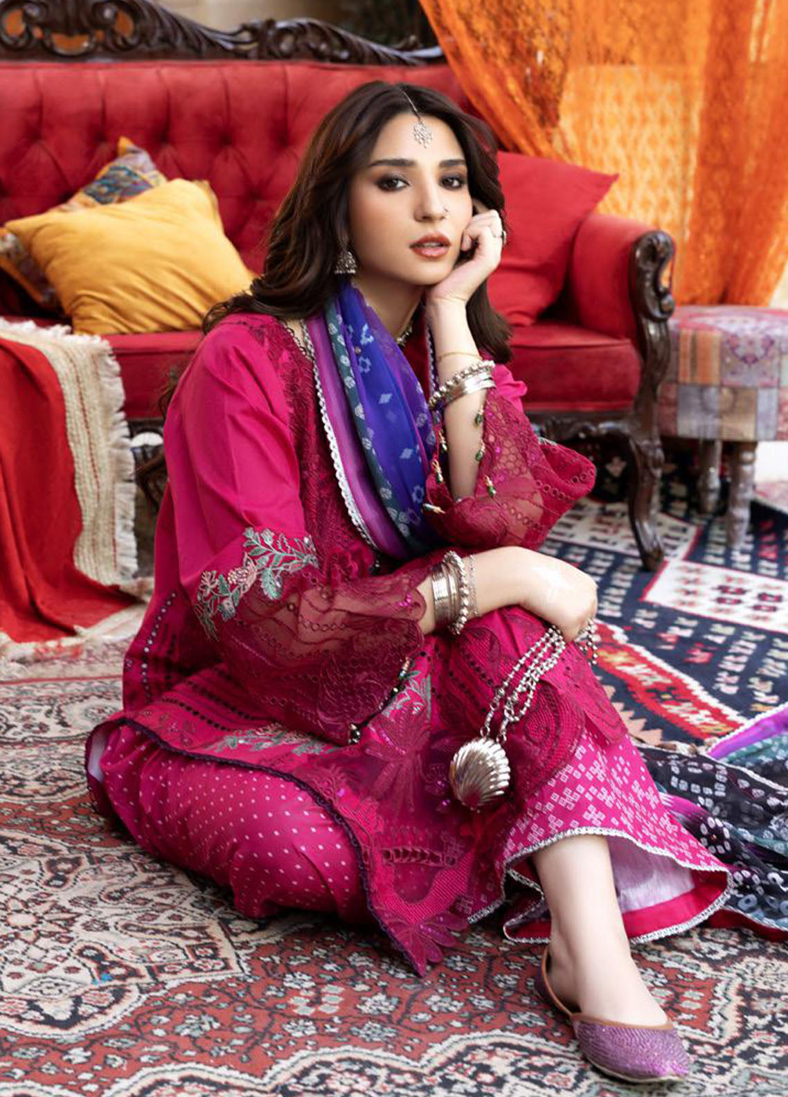Bandhani By Al Zohaib Chikankari Lawn Suits Unstitched 3 Piece - AZ26BCL BTJ-26-05 Bandhani By Al Zohaib Chikankari Lawn Suits Unstitched 3 Piece - AZ26BCL BTJ-26-05