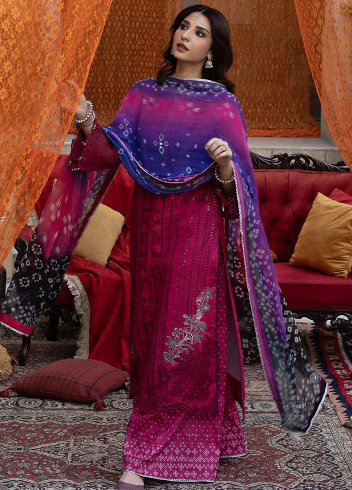 Bandhani By Al Zohaib Chikankari Lawn Suits Unstitched 3 Piece - AZ26BCL BTJ-26-05 Bandhani By Al Zohaib Chikankari Lawn Suits Unstitched 3 Piece - AZ26BCL BTJ-26-05