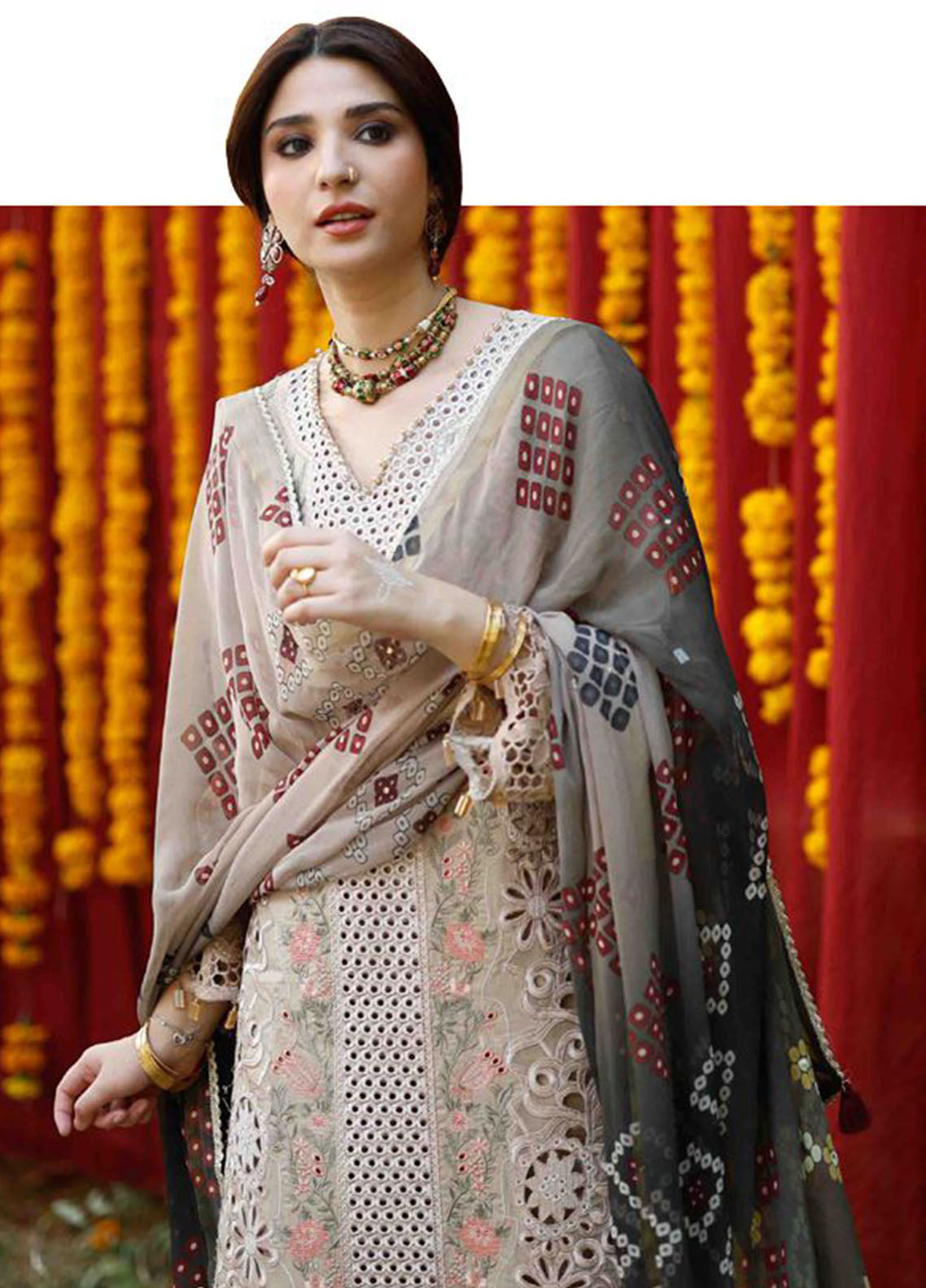 Bandhani By Al Zohaib Chikankari Lawn Suits Unstitched 3 Piece - AZ26BCL BTJ-26-07 Bandhani By Al Zohaib Chikankari Lawn Suits Unstitched 3 Piece - AZ26BCL BTJ-26-07