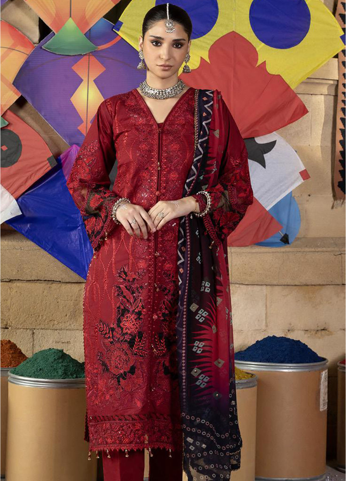 Bandhani By Al Zohaib Chikankari Lawn Suits Unstitched 3 Piece - AZ26BCL BTJ-26-09 Bandhani By Al Zohaib Chikankari Lawn Suits Unstitched 3 Piece - AZ26BCL BTJ-26-09