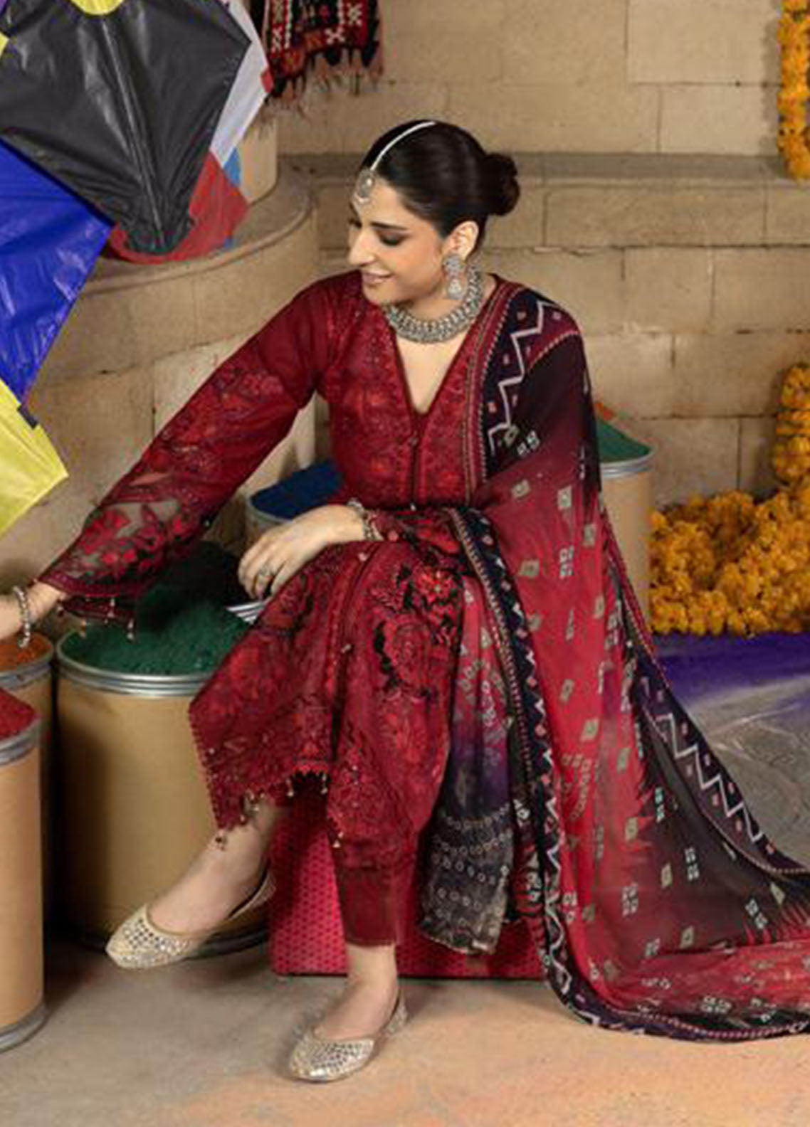 Bandhani By Al Zohaib Chikankari Lawn Suits Unstitched 3 Piece - AZ26BCL BTJ-26-09 Bandhani By Al Zohaib Chikankari Lawn Suits Unstitched 3 Piece - AZ26BCL BTJ-26-09
