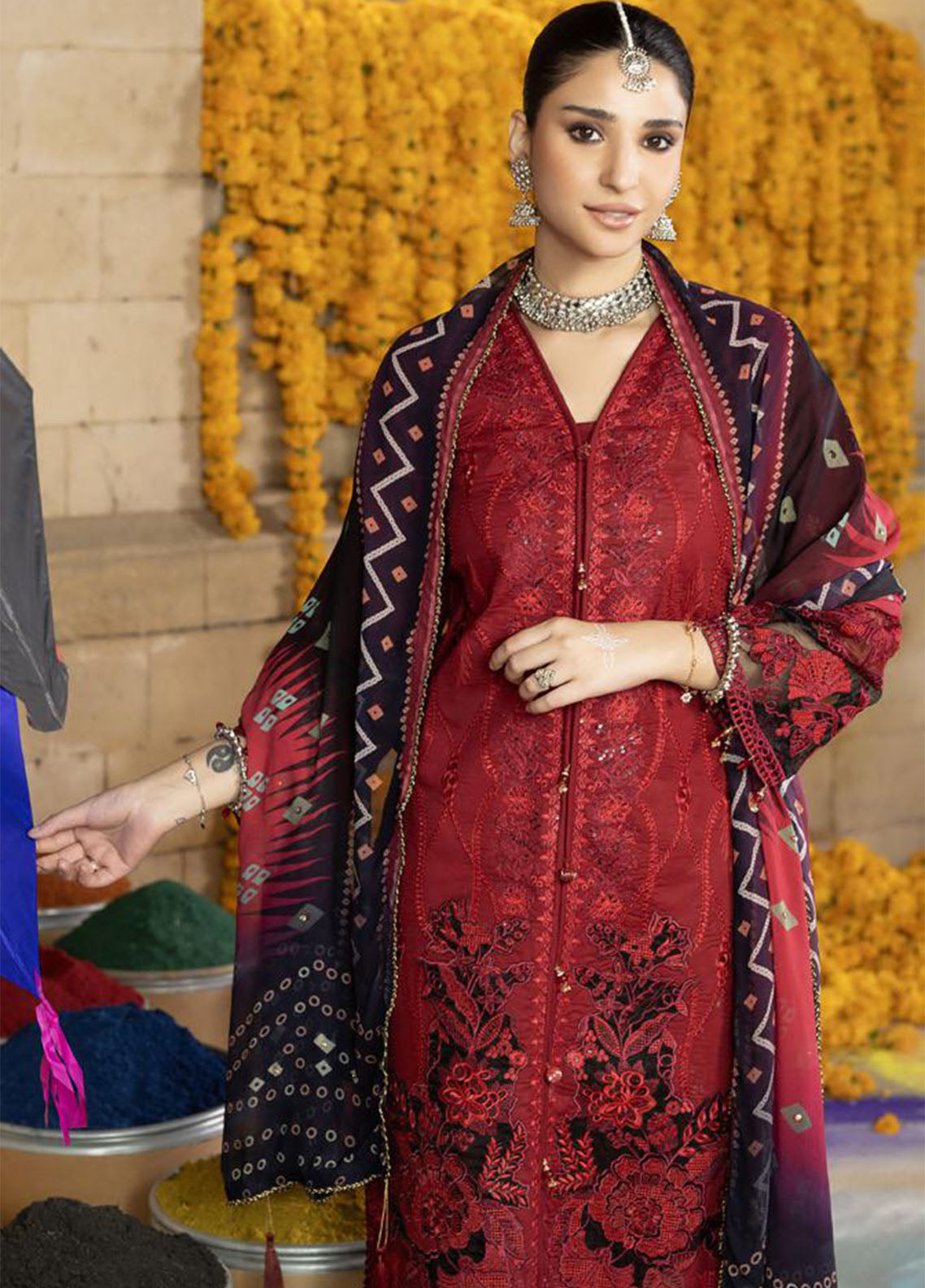 Bandhani By Al Zohaib Chikankari Lawn Suits Unstitched 3 Piece - AZ26BCL BTJ-26-09 Bandhani By Al Zohaib Chikankari Lawn Suits Unstitched 3 Piece - AZ26BCL BTJ-26-09