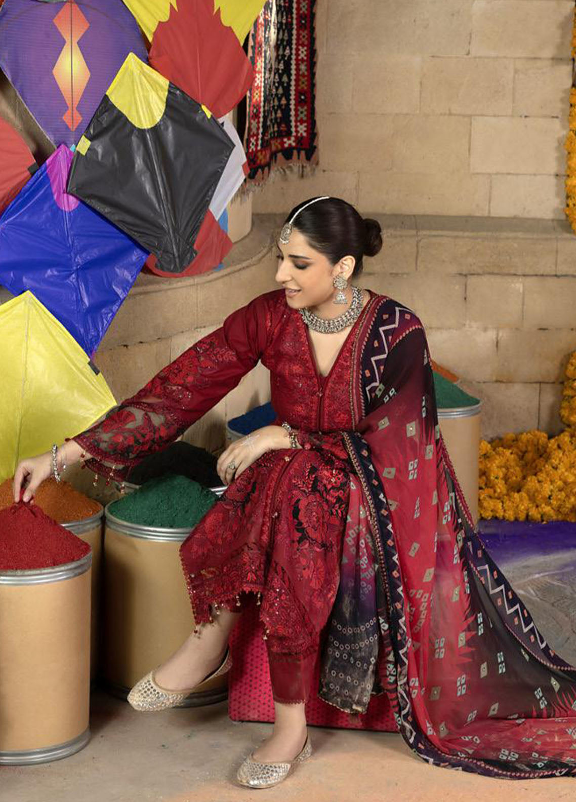 Bandhani By Al Zohaib Chikankari Lawn Suits Unstitched 3 Piece - AZ26BCL BTJ-26-09 Bandhani By Al Zohaib Chikankari Lawn Suits Unstitched 3 Piece - AZ26BCL BTJ-26-09