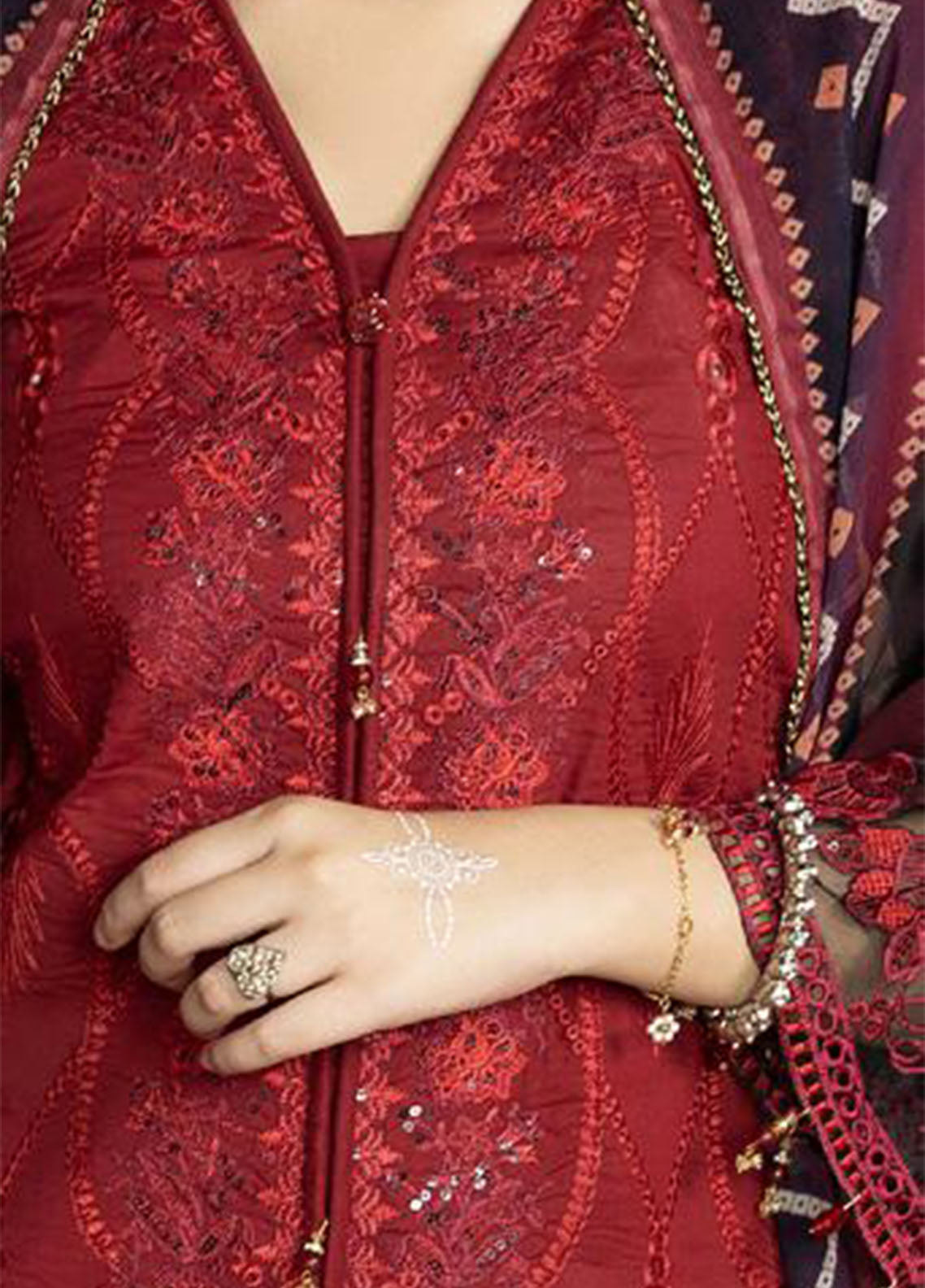 Bandhani By Al Zohaib Chikankari Lawn Suits Unstitched 3 Piece - AZ26BCL BTJ-26-09 Bandhani By Al Zohaib Chikankari Lawn Suits Unstitched 3 Piece - AZ26BCL BTJ-26-09