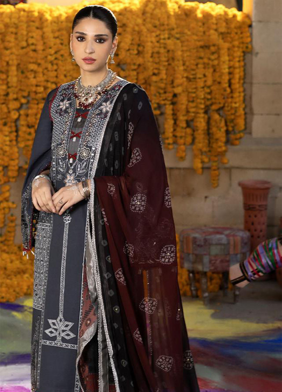 Bandhani By Al Zohaib Chikankari Lawn Suits Unstitched 3 Piece - AZ26BCL BTJ-26-10 Bandhani By Al Zohaib Chikankari Lawn Suits Unstitched 3 Piece - AZ26BCL BTJ-26-10