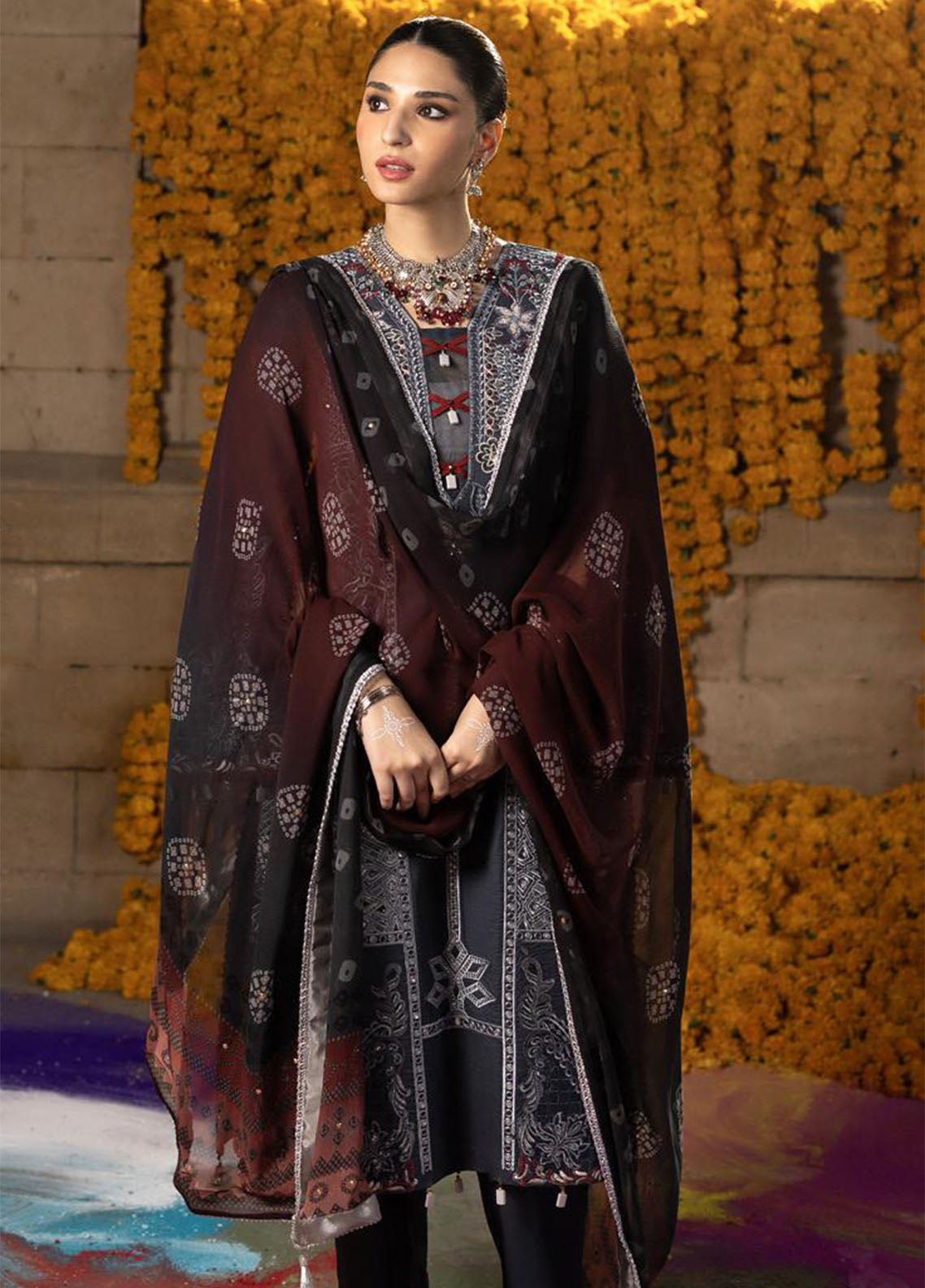 Bandhani By Al Zohaib Chikankari Lawn Suits Unstitched 3 Piece - AZ26BCL BTJ-26-10 Bandhani By Al Zohaib Chikankari Lawn Suits Unstitched 3 Piece - AZ26BCL BTJ-26-10