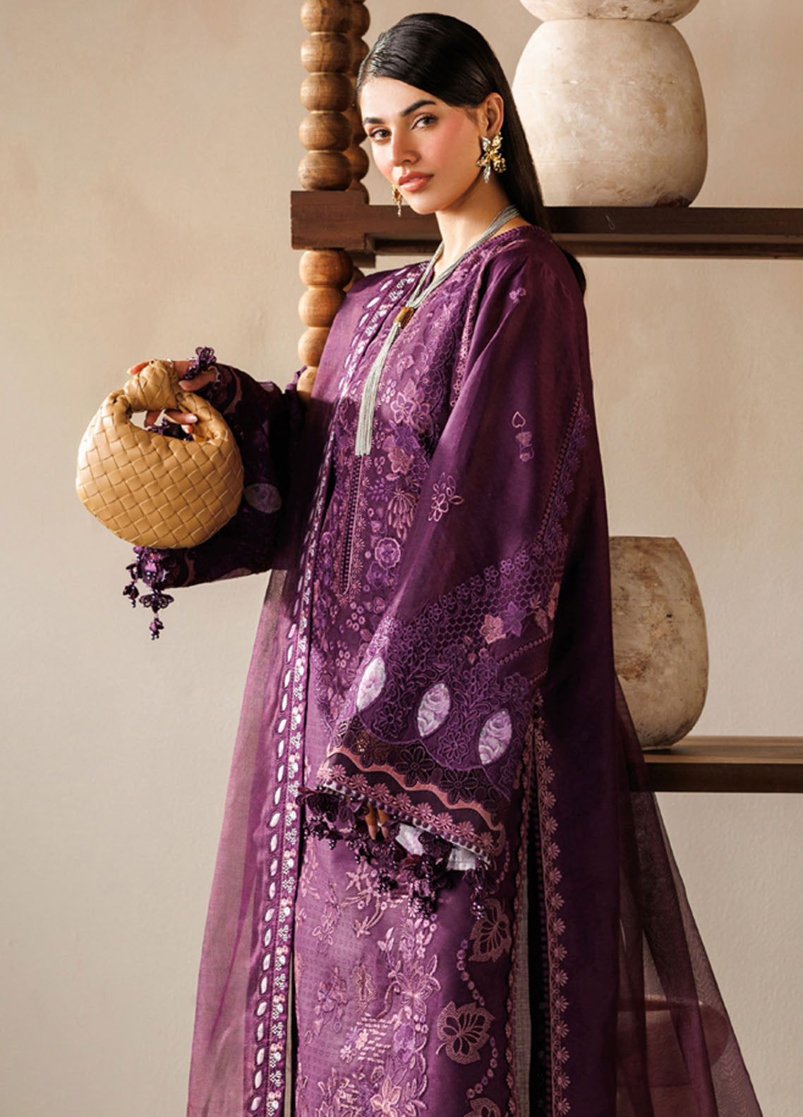 Baroque Embroidered Lawn 3 Piece Unstitched Suit BQ26EL D-02 Baroque Embroidered Lawn 3 Piece Unstitched Suit BQ26EL D-02