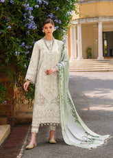 Baroque Embroidered Lawn Unstitched 3 Piece Suit - BQ24FL 01