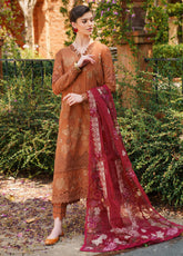 Baroque Embroidered Swiss Lawn Unstitched 3 Piece Suit - BQ24FL 08