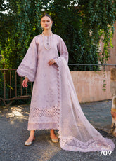 Baroque Embroidered Swiss Lawn Unstitched 3 Piece Suit - BQ24FL 09