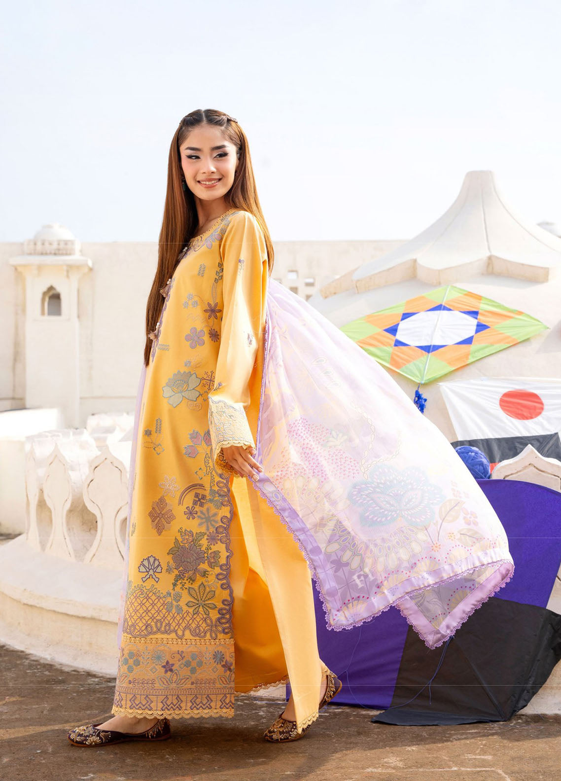 Basant By Florent Embroidered Lawn 3 Piece Unstitched Suit FL26BS FBC-1B Basant By Florent Embroidered Lawn 3 Piece Unstitched Suit FL26BS FBC-1B