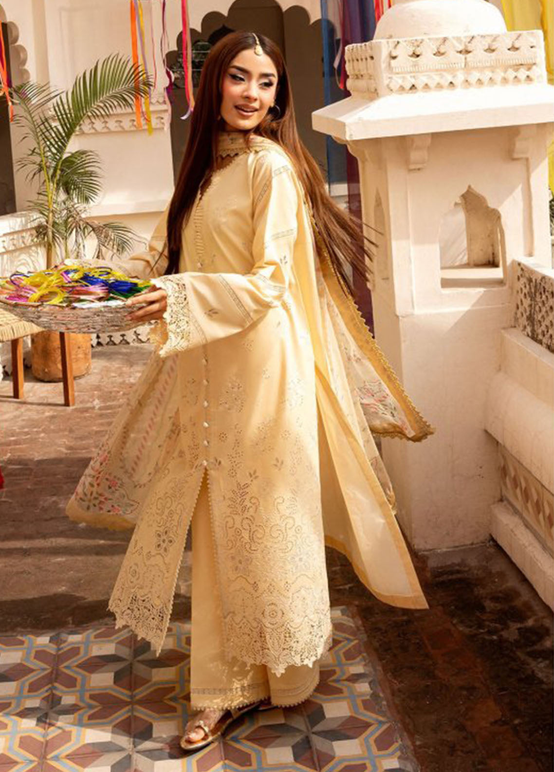 Basant By Florent Embroidered Lawn 3 Piece Unstitched Suit FL26BS FBC-2A Basant By Florent Embroidered Lawn 3 Piece Unstitched Suit FL26BS FBC-2A