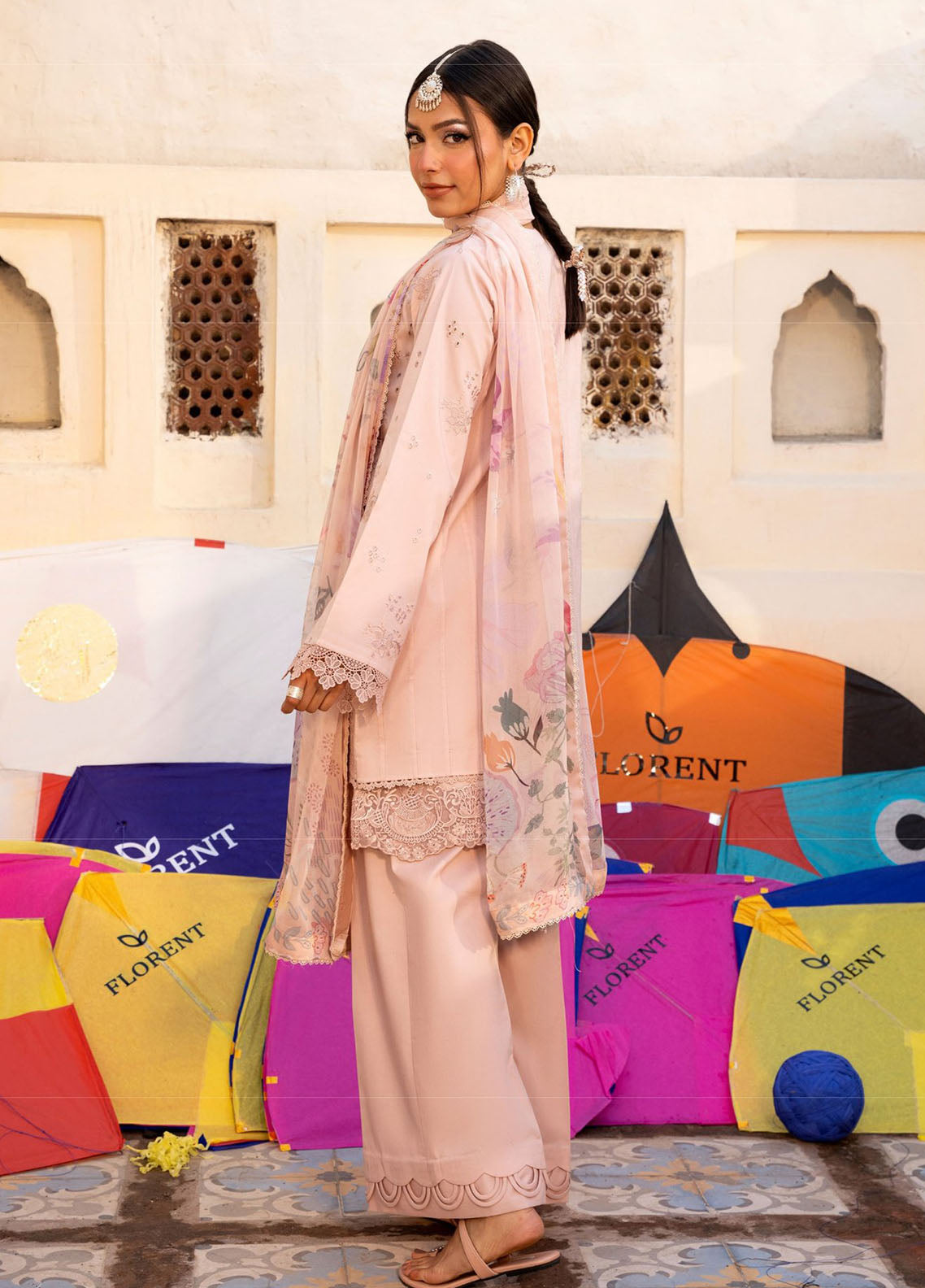 Basant By Florent Embroidered Lawn 3 Piece Unstitched Suit FL26BS FBC-4A Basant By Florent Embroidered Lawn 3 Piece Unstitched Suit FL26BS FBC-4A