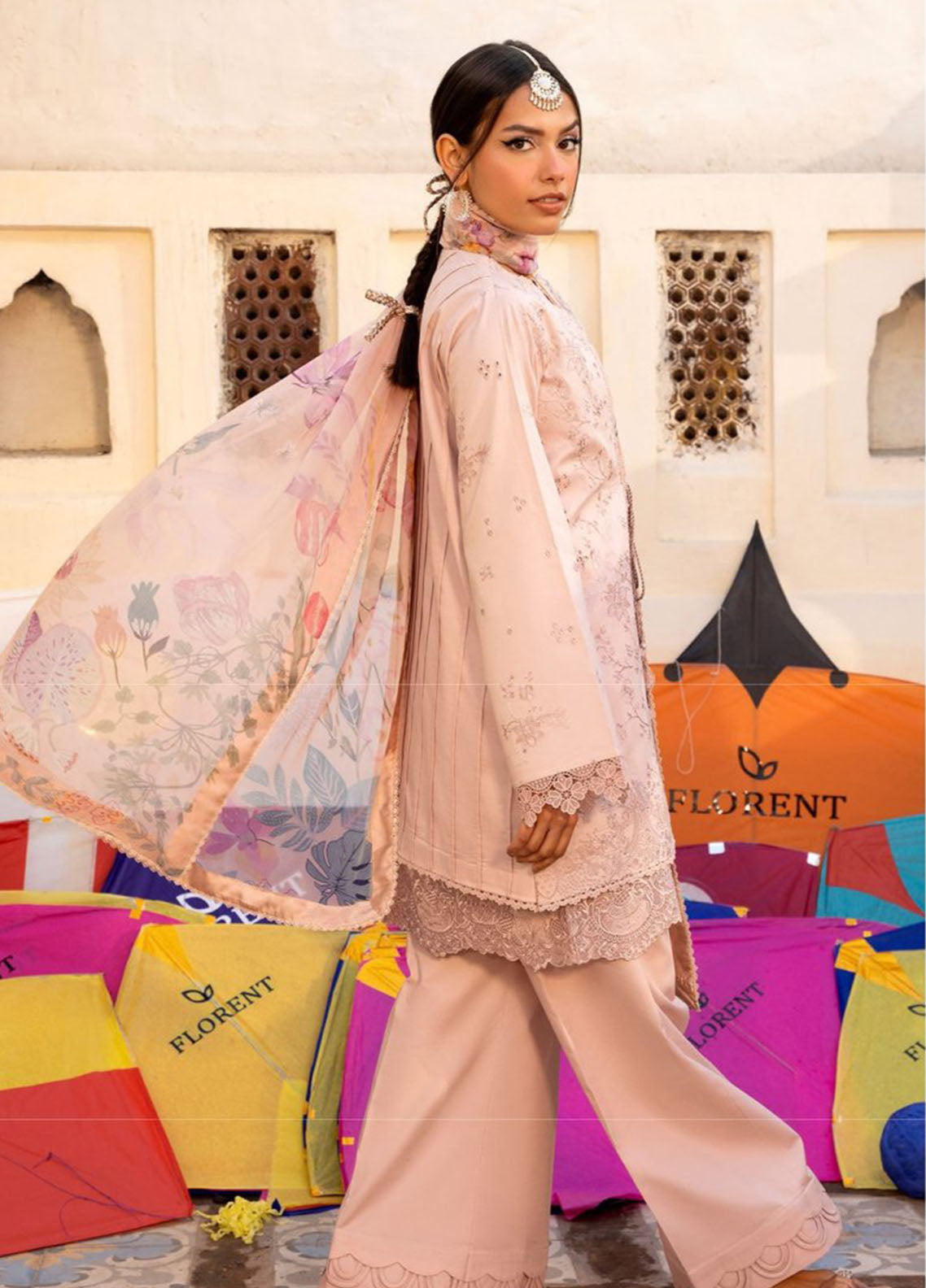 Basant By Florent Embroidered Lawn 3 Piece Unstitched Suit FL26BS FBC-4A Basant By Florent Embroidered Lawn 3 Piece Unstitched Suit FL26BS FBC-4A