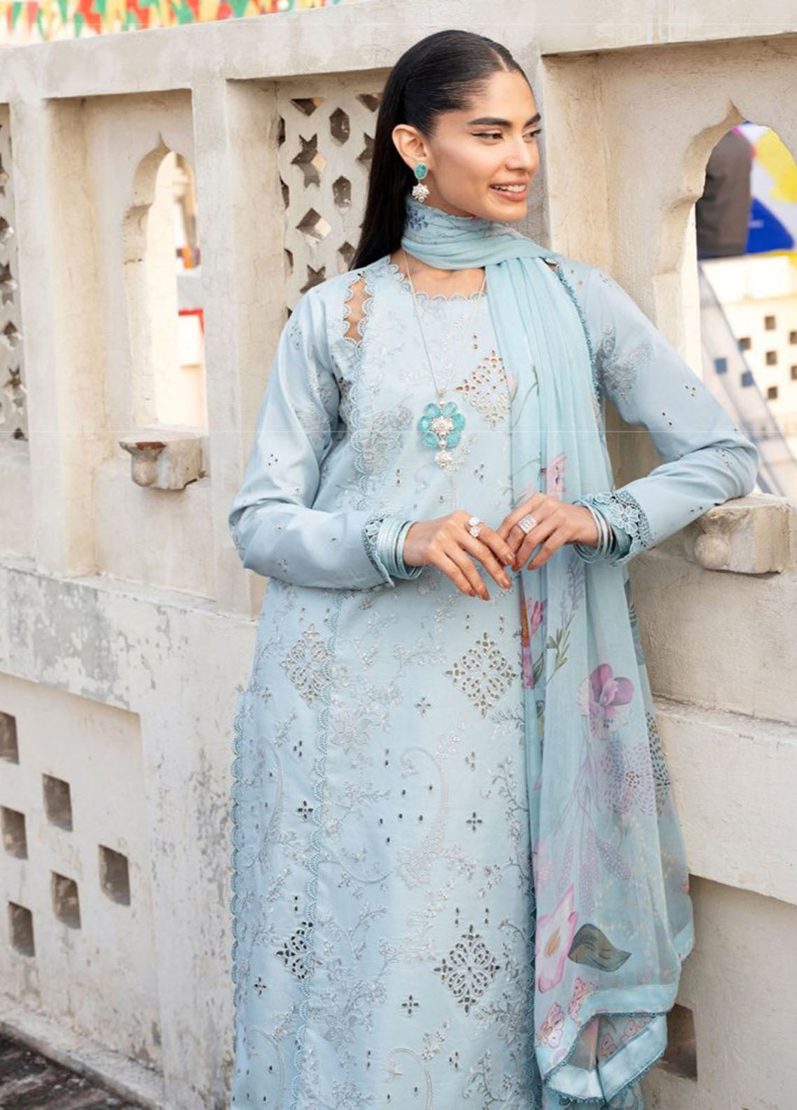 Basant By Florent Embroidered Lawn 3 Piece Unstitched Suit FL26BS FBC-4B Basant By Florent Embroidered Lawn 3 Piece Unstitched Suit FL26BS FBC-4B