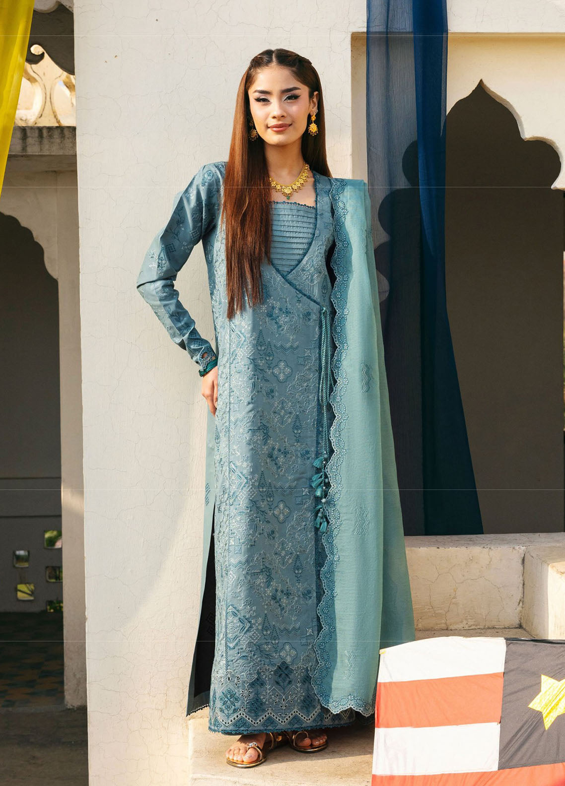 Basant By Florent Embroidered Lawn 3 Piece Unstitched Suit FL26BS FBC-6B Basant By Florent Embroidered Lawn 3 Piece Unstitched Suit FL26BS FBC-6B