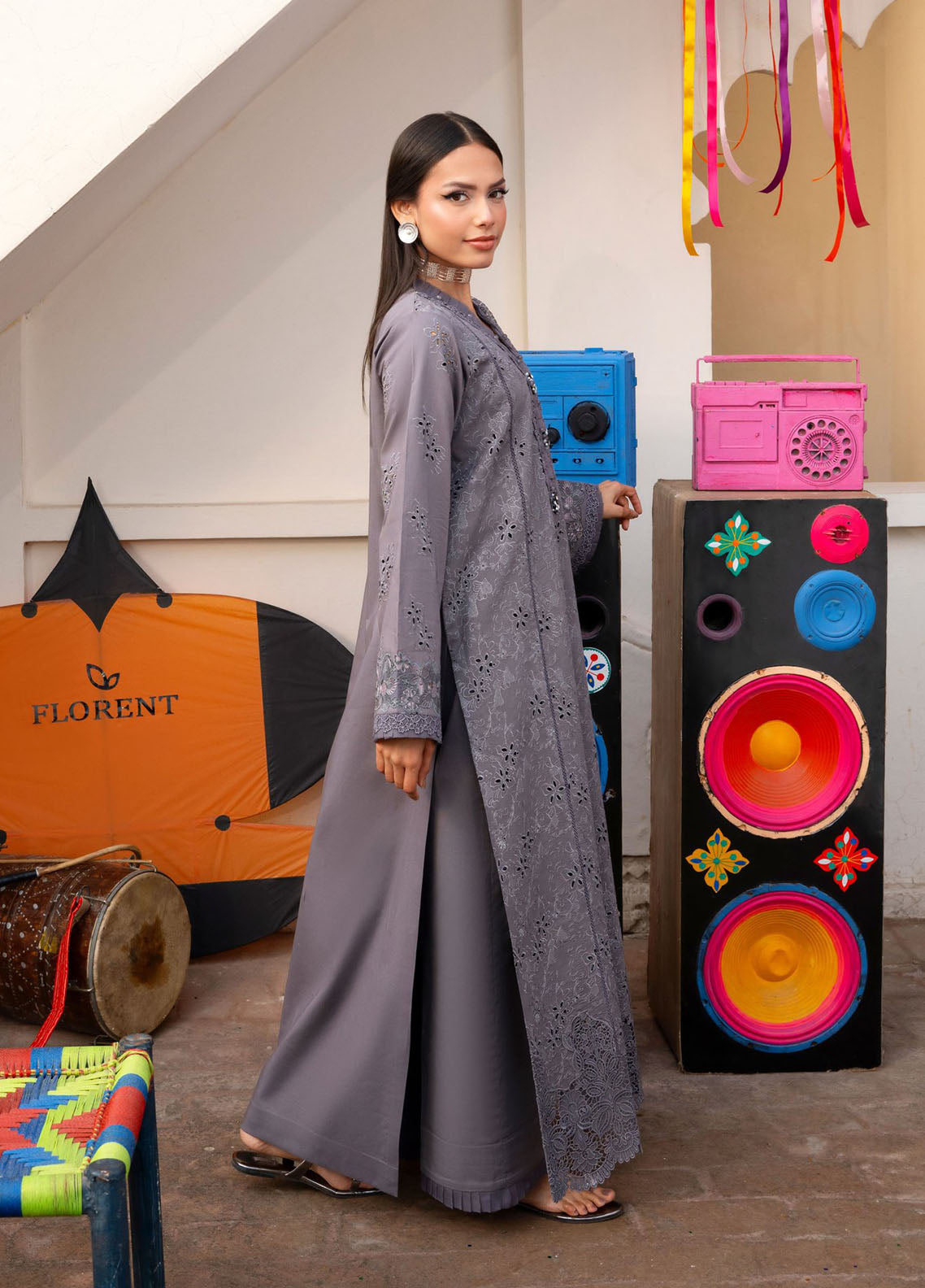Basant By Florent Embroidered Lawn 3 Piece Unstitched Suit FL26BS FBC-7B Basant By Florent Embroidered Lawn 3 Piece Unstitched Suit FL26BS FBC-7B