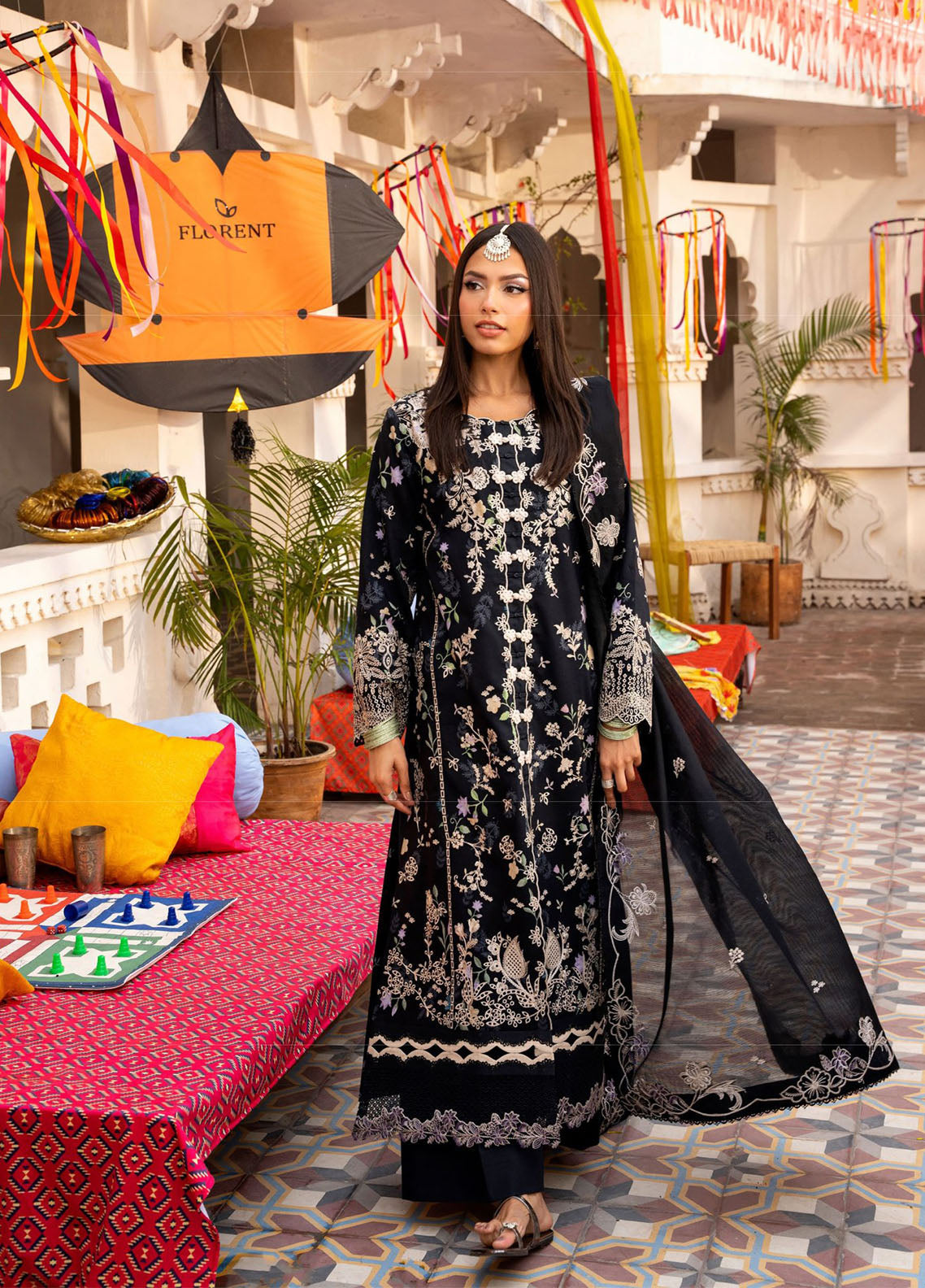 Basant By Florent Embroidered Lawn 3 Piece Unstitched Suit FL26BS FBC-8A Basant By Florent Embroidered Lawn 3 Piece Unstitched Suit FL26BS FBC-8A