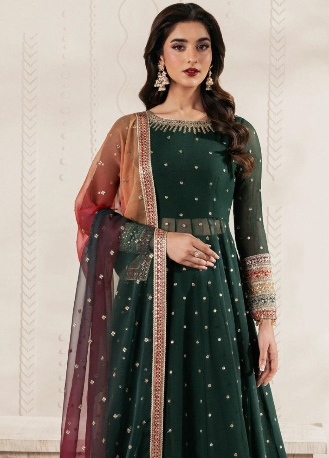 Bayaan By Zarif Embroidered Chiffon 3 Piece Unstitched Suit ZF26BCE D-01 ALVA Bayaan By Zarif Embroidered Chiffon 3 Piece Unstitched Suit ZF26BCE D-01 ALVA