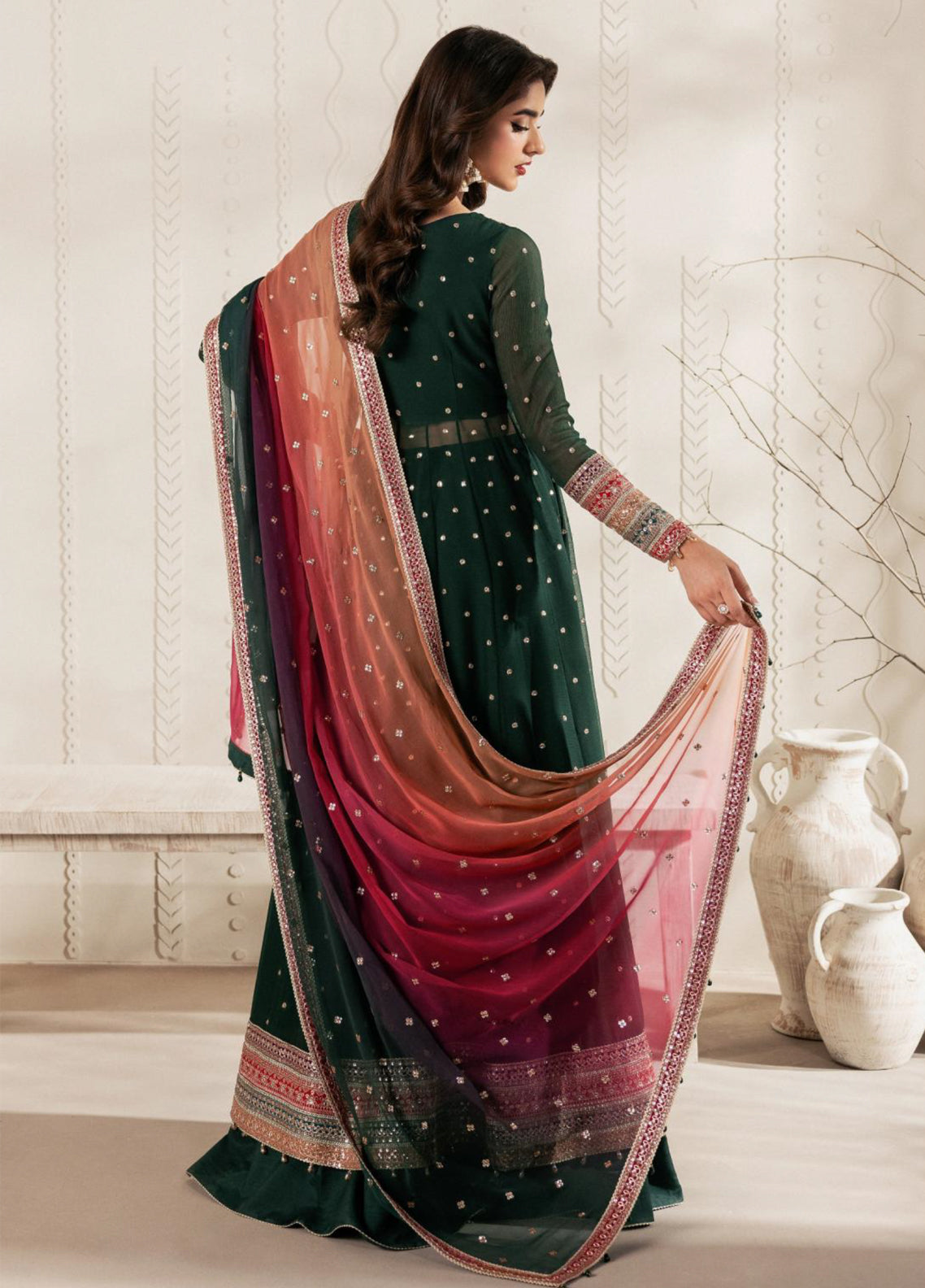 Bayaan By Zarif Embroidered Chiffon 3 Piece Unstitched Suit ZF26BCE D-01 ALVA Bayaan By Zarif Embroidered Chiffon 3 Piece Unstitched Suit ZF26BCE D-01 ALVA
