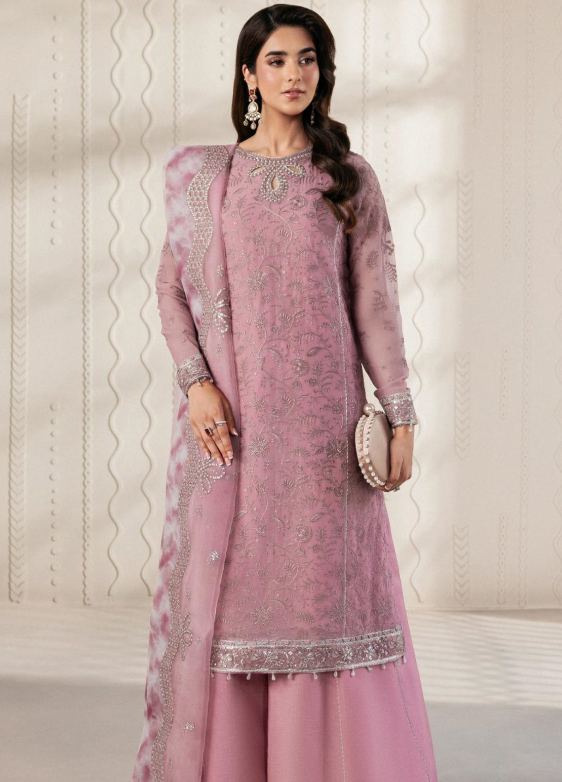 Bayaan By Zarif Embroidered Chiffon 3 Piece Unstitched Suit ZF26BCE D-03 SIYAAN Bayaan By Zarif Embroidered Chiffon 3 Piece Unstitched Suit ZF26BCE D-03 SIYAAN