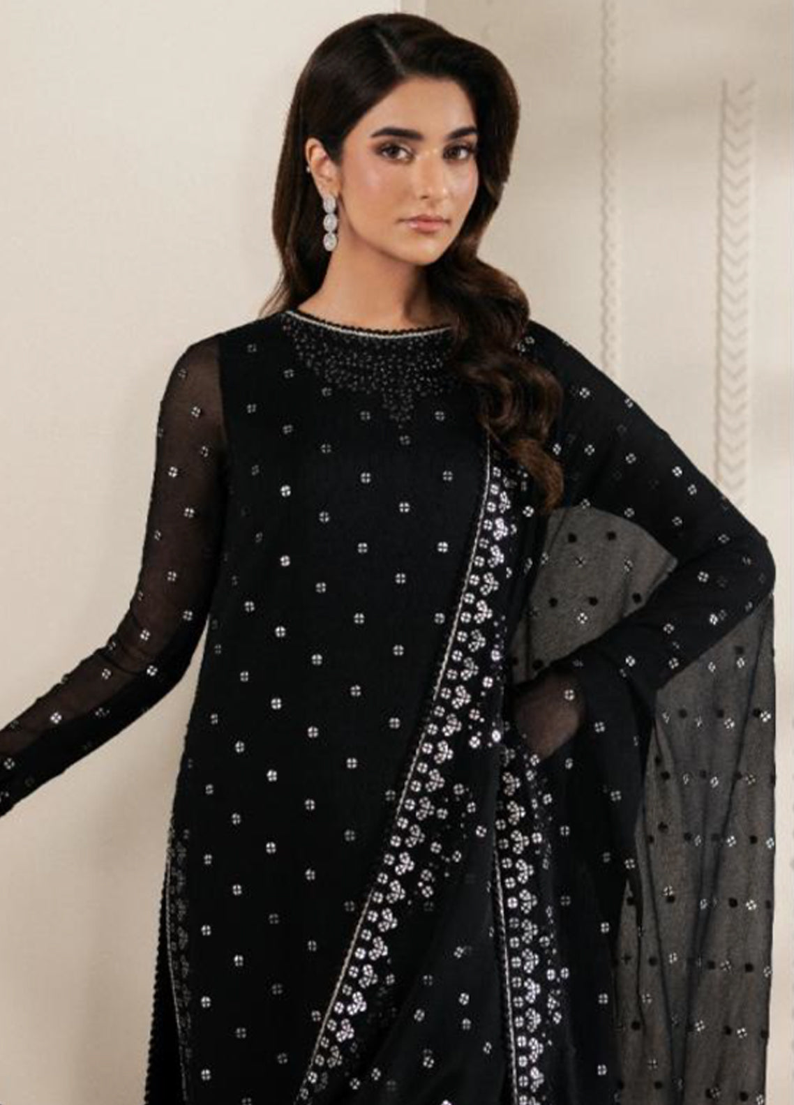 Bayaan By Zarif Embroidered Chiffon 3 Piece Unstitched Suit ZF26BCE D-07 SIYARA Bayaan By Zarif Embroidered Chiffon 3 Piece Unstitched Suit ZF26BCE D-07 SIYARA